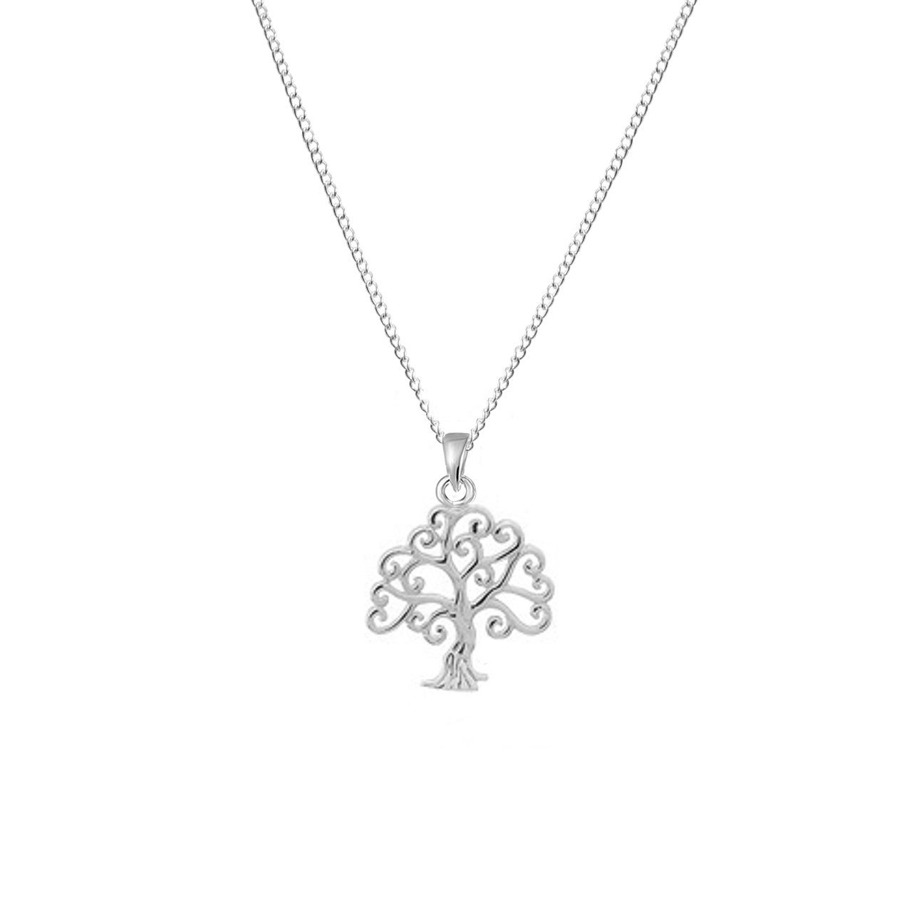 ALEXANDER YORK Kette und Anhänger Set TREE OF LIFE CURLY BRANCHES, 2-tlg., 925 Sterling Silber | Schmuck-Sets