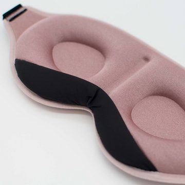 shapevital.de Schlafmaske Schlafmaske Deluxe mit angenehmer Augenpolsterung rosé, individuell verstellbar und lichtdicht