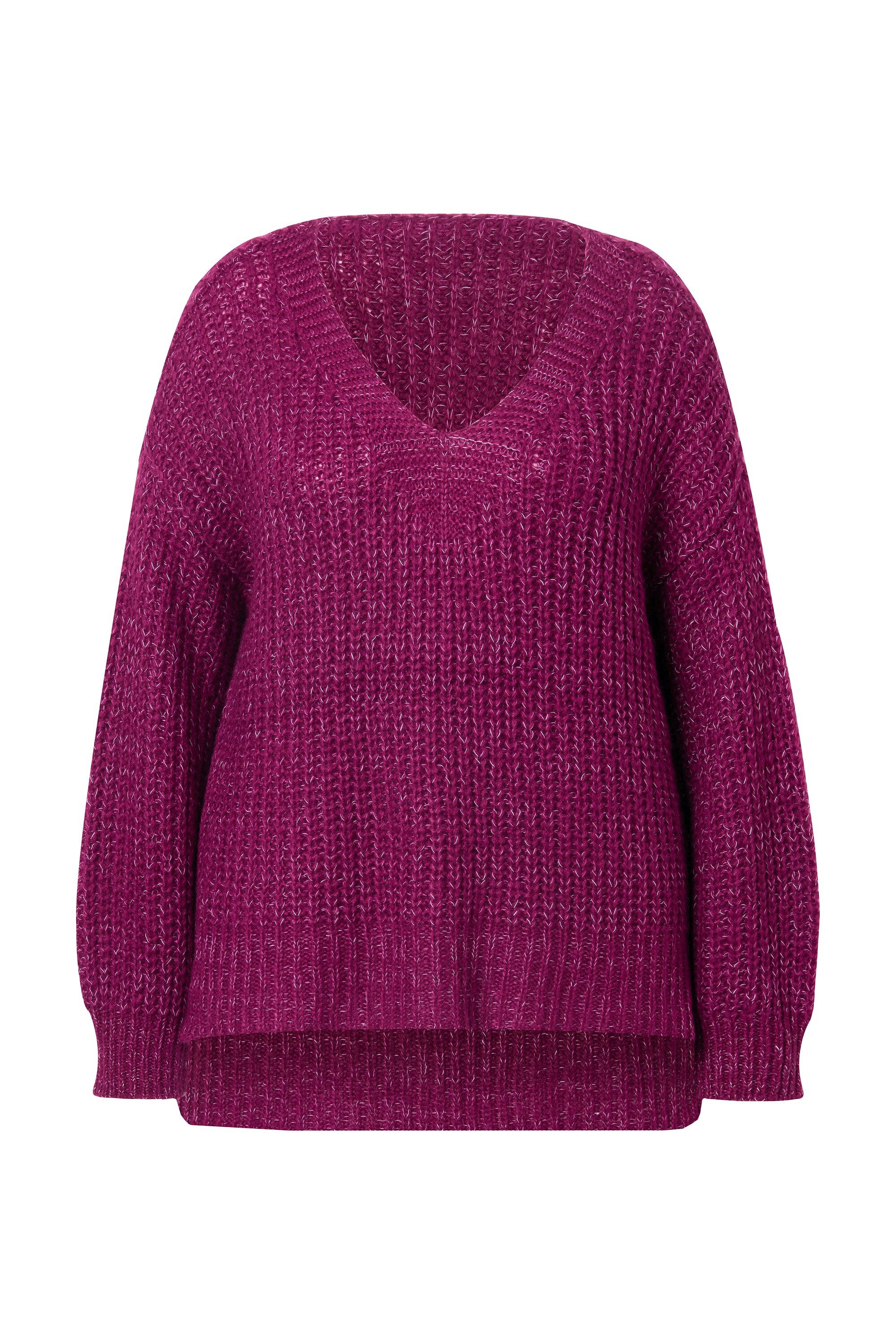 Janet & Joyce Strickpullover Pullover oversized V-Ausschnitt