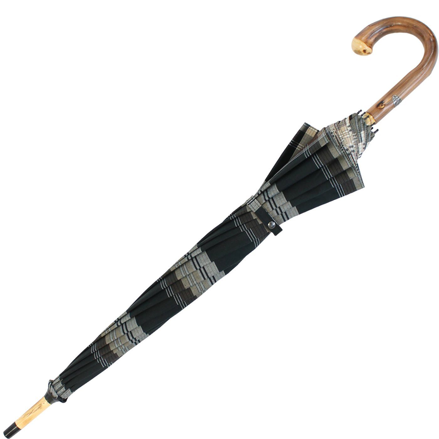 doppler® Langregenschirm mit für Manufaktur edle Herren Begleiter und Herrenschirm Kastanienstock Griff, der handgearbeite