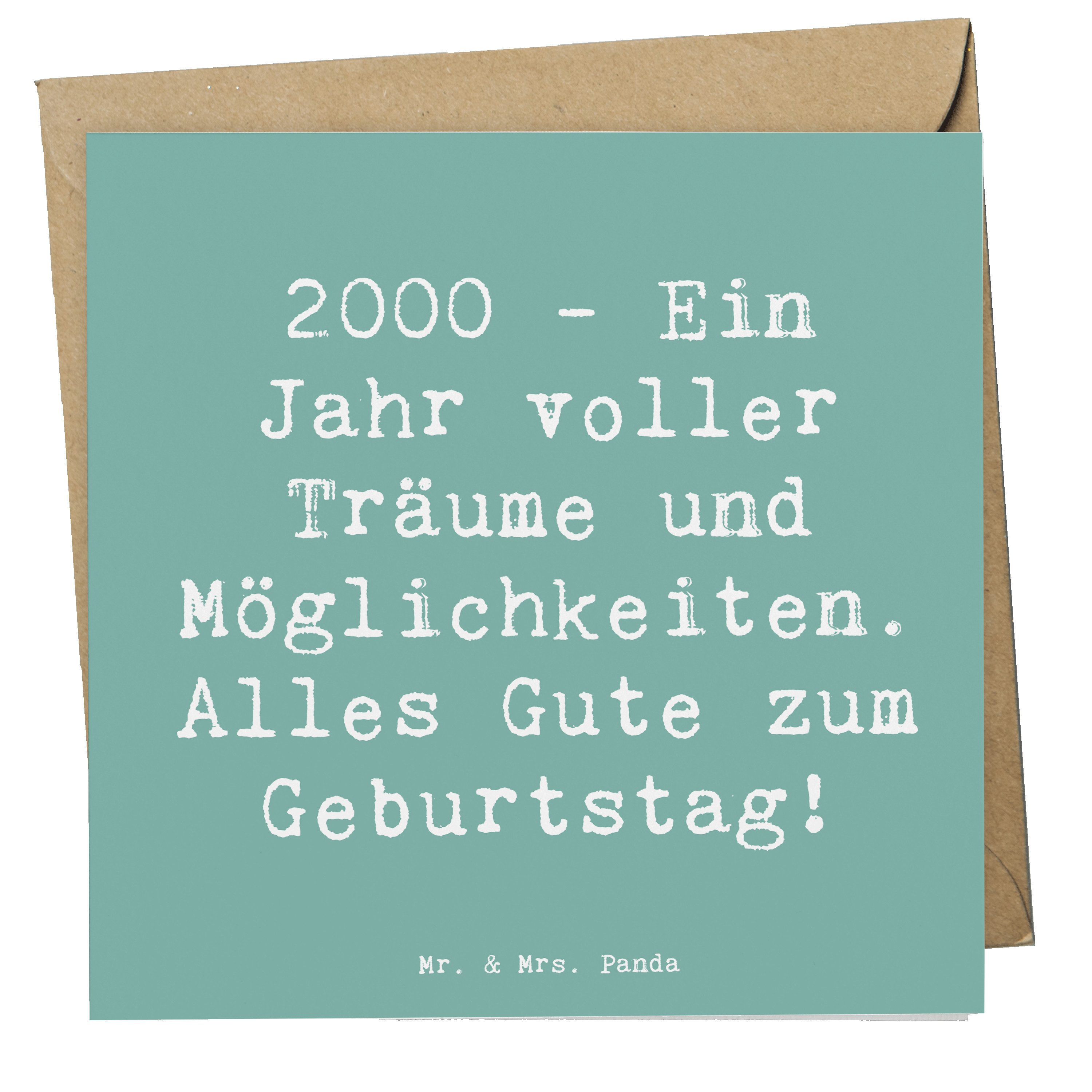 Grußkarte 2000 Geburtstagsträume - Meeresbrise - Geschenk, Geburtsjahr, Klappka