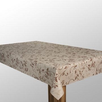 laro Tischdecke Wachstuch-Tischdecken Ranken Beige Braun Bronzen rechteckig