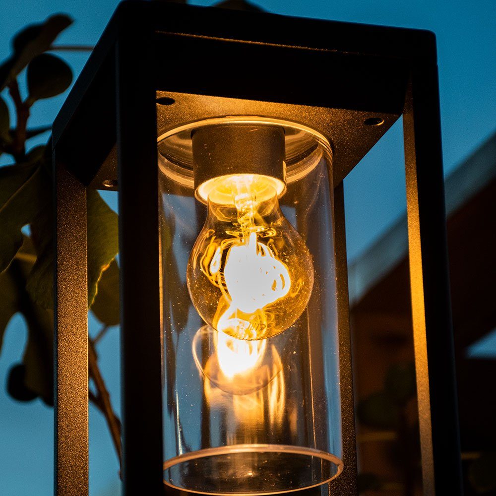 etc-shop Außen-Stehlampe, Leuchtmittel nicht Steh Lampe Hof inklusive, Laterne ALU Garten Beleuchtung Außen Retro