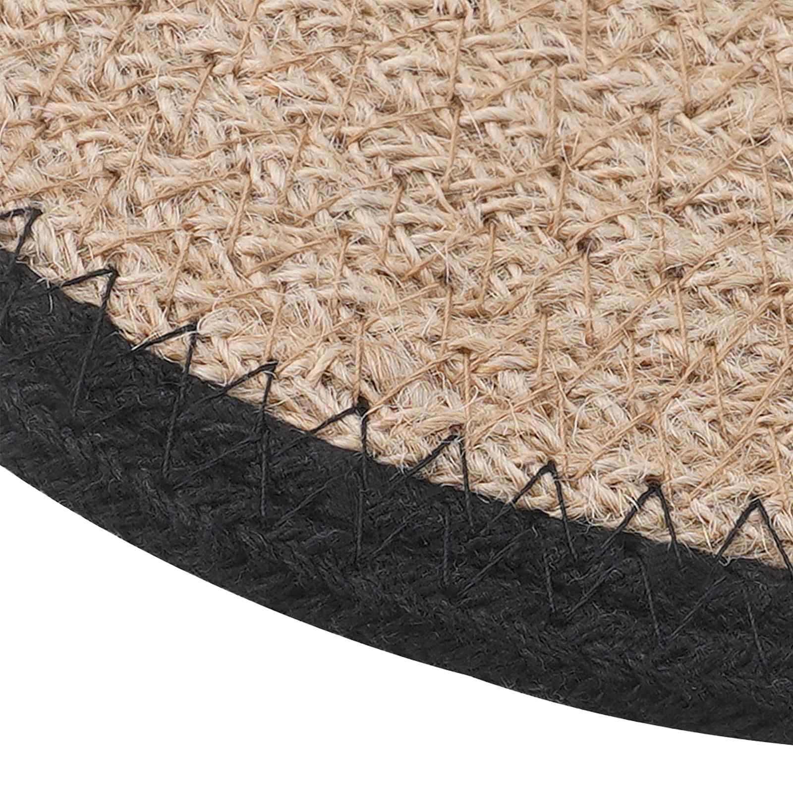 vidaXL Platzset Jute Platzsets 6 Stk. Natürlich und Schwarz 100% Tossa Jute, (6-St)