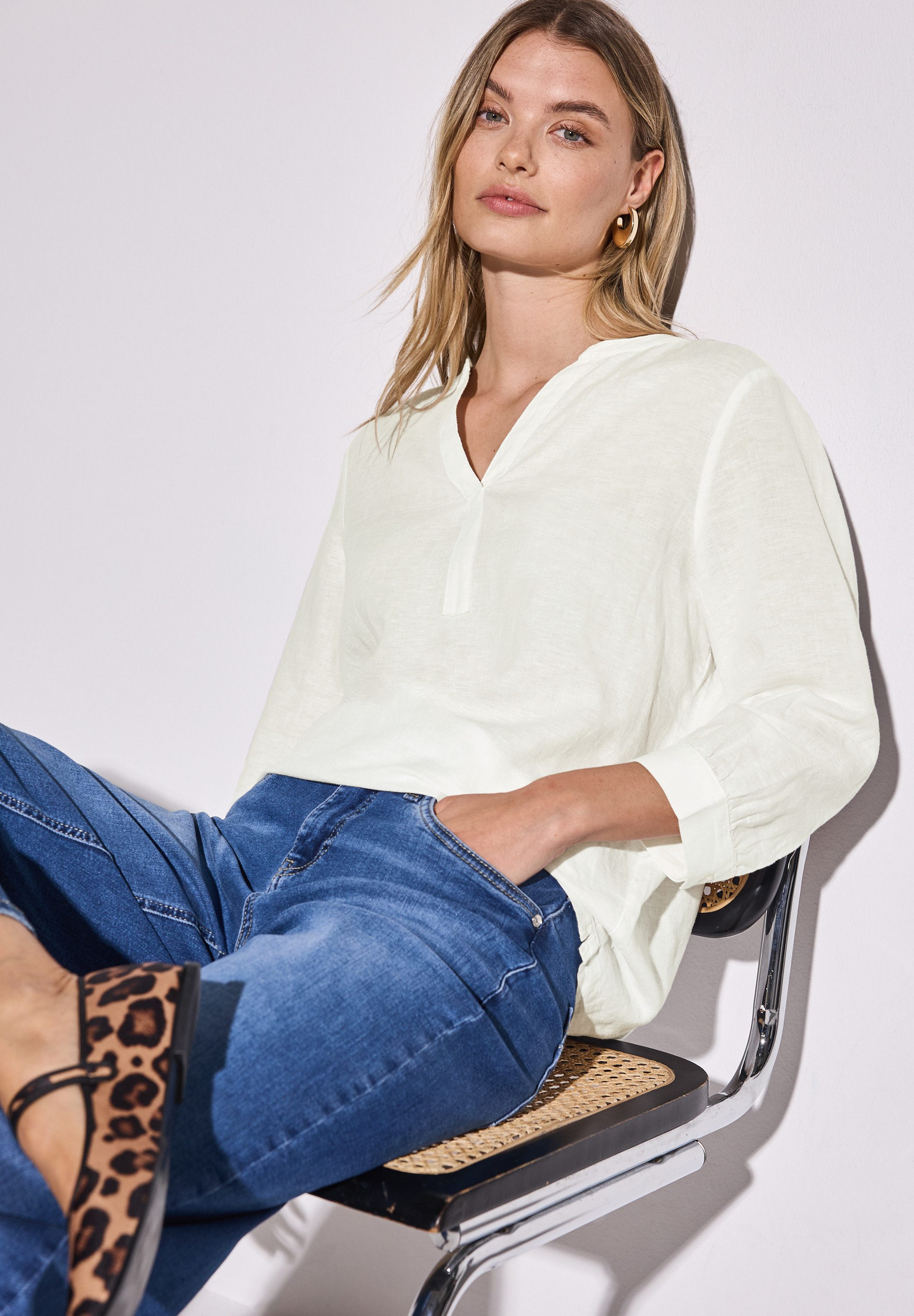 STREET ONE Klassische Bluse mit 3/4-Ärmel günstig online kaufen
