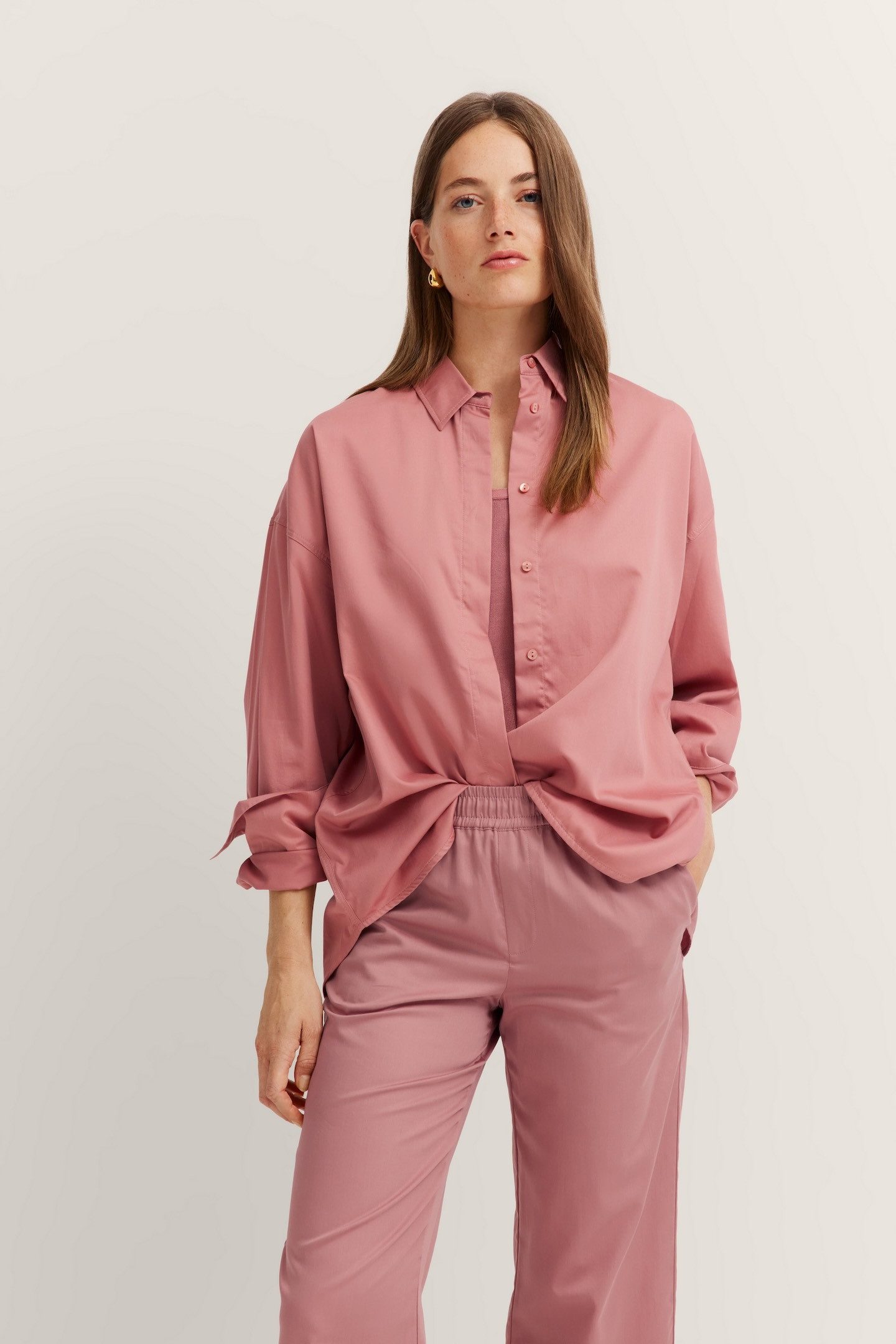 bugatti Hemdbluse aus Baumwoll-Satin