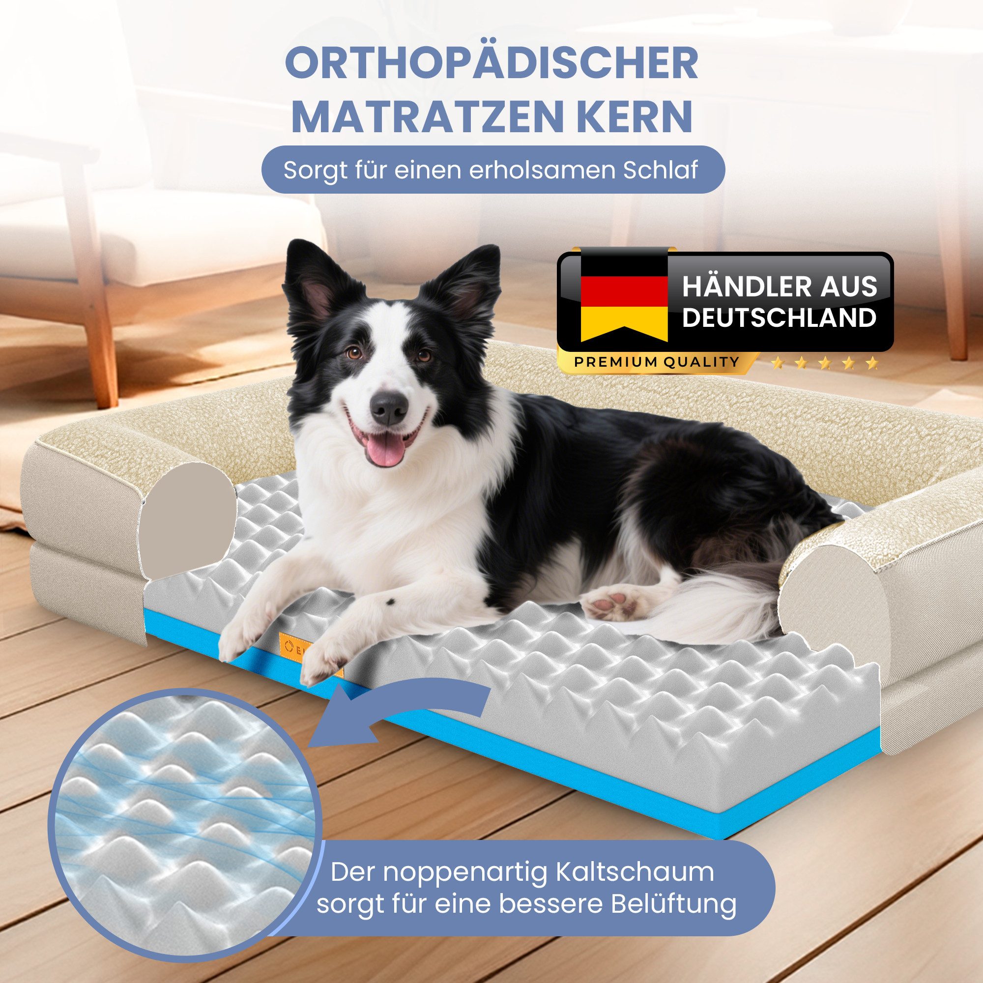 ELONEO Hundebett ELONEO - Orthopädisches Premium Hundebett, gelenkschonend, günstig online kaufen