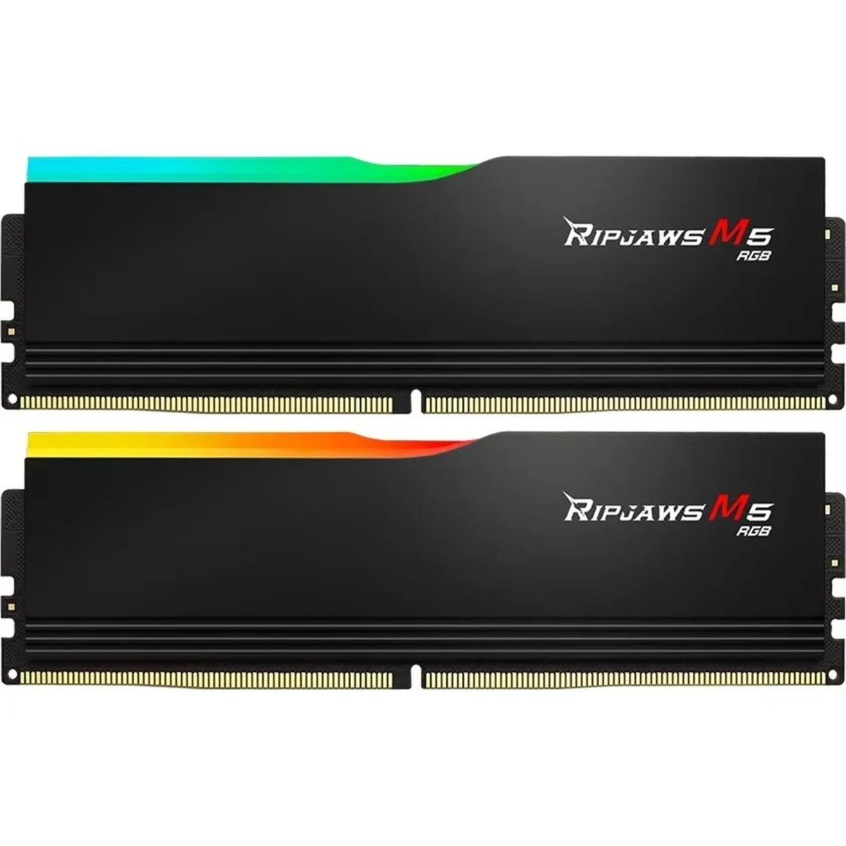 G.Skill RAM Ripjaws M5 RGB Intel 64GB DDR5-5200 RAM CL40 PC-Arbeitsspeicher (RGB Beleuchtung, energieeffizient mit 1,10V)