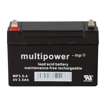 Multipower Akku kompatibel Sonnenschein A504/3.5S 4V 3,5Ah AGM Bleiakkus MP3,5-4