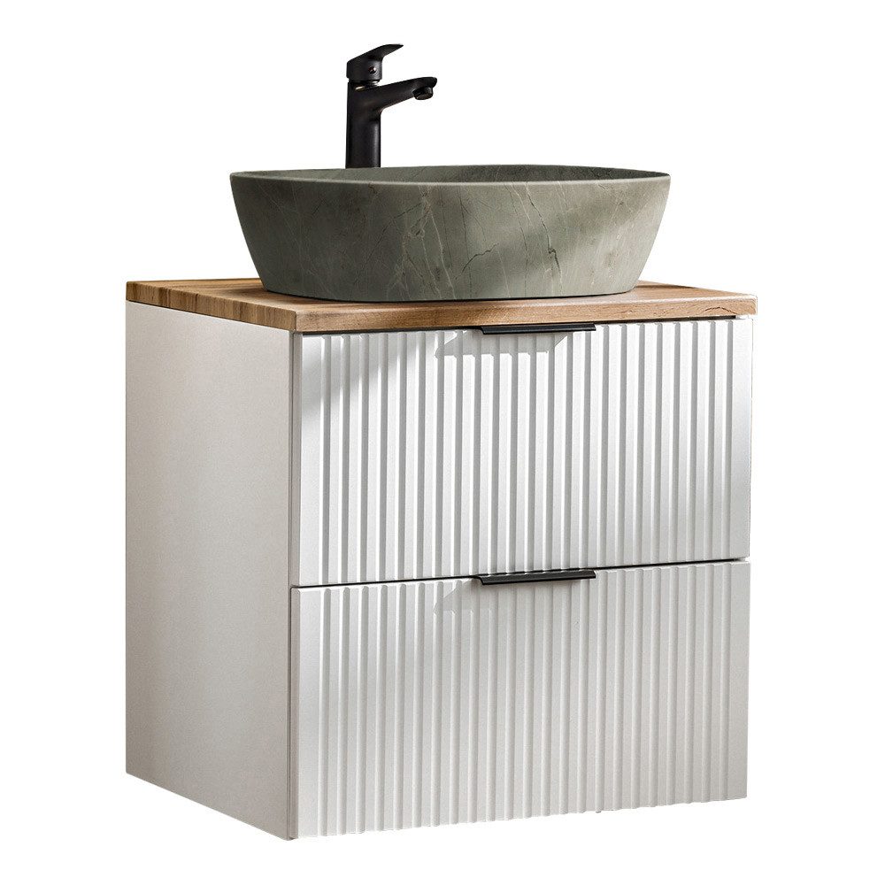 Lomadox Waschtisch ADELAIDE-56-WHITE, Badmöbel Waschtischunterschrank 60 cm günstig online kaufen