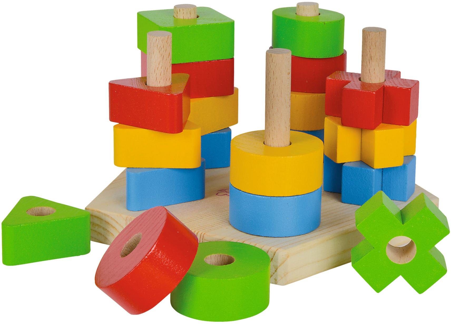 Eichhorn Steckspielzeug Steckspiel, (Set, 21-tlg), aus Holz; Made in Europe