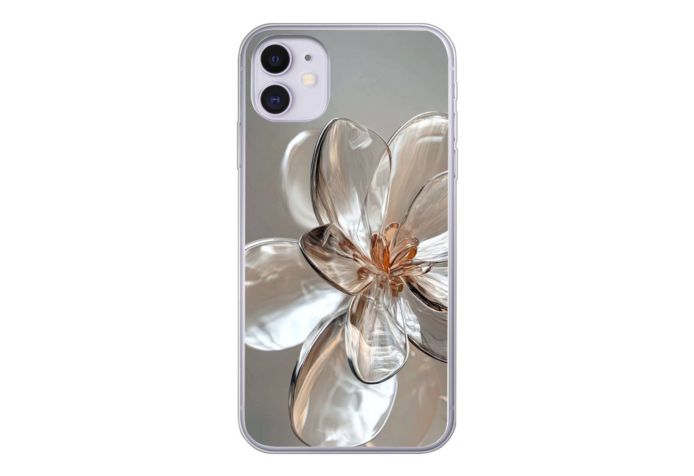 MuchoWow Handyhülle für Apple iPhone 11 Blume - Gläser - Transluzent, Smartphone-Bumper, Print, Handy Schutzhülle Dünn