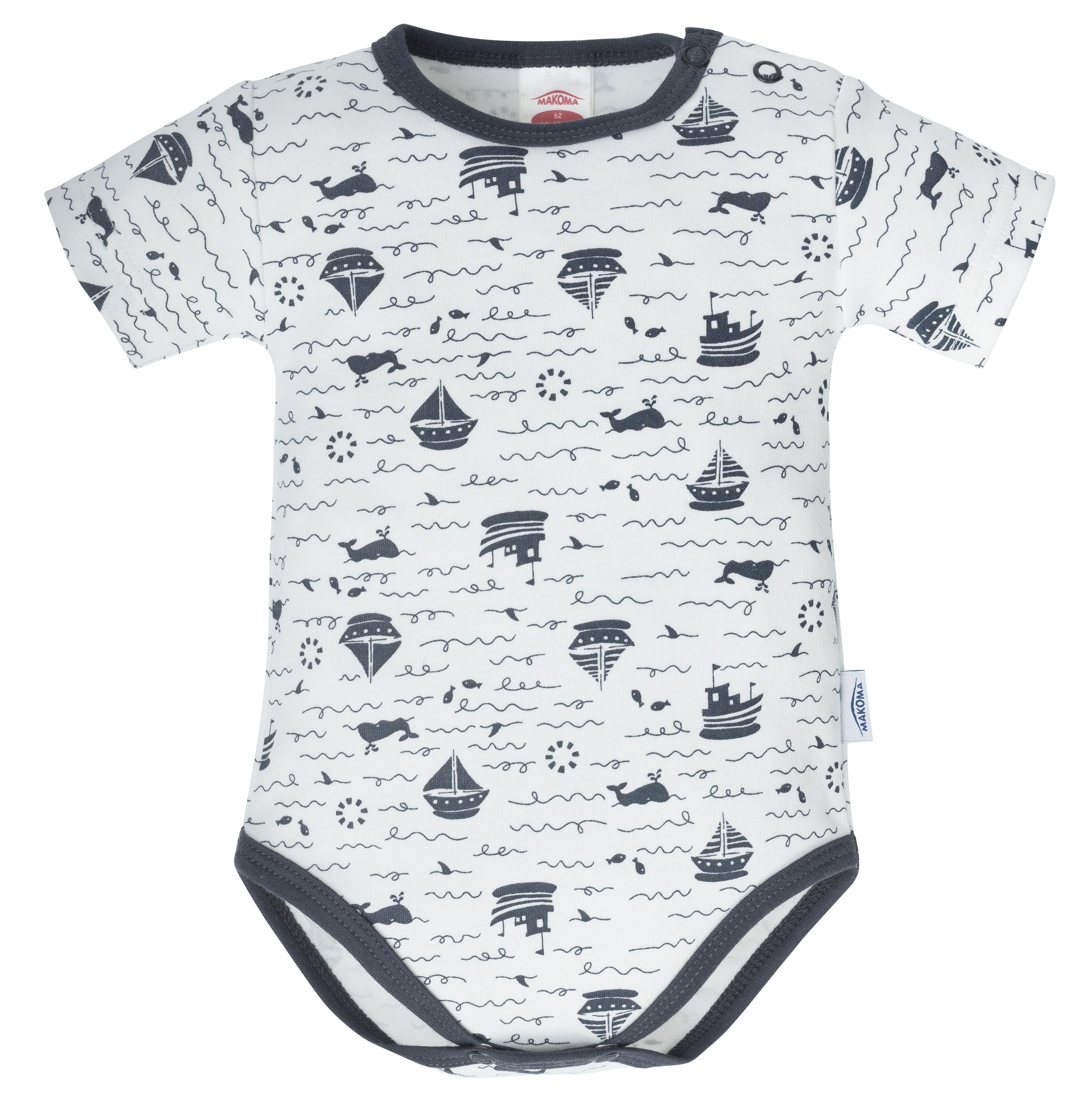 Makoma Kurzarmbody Baby Kurzarm Body Sommer für Jungen und Mädchen (1-tlg) 100% Baumwolle