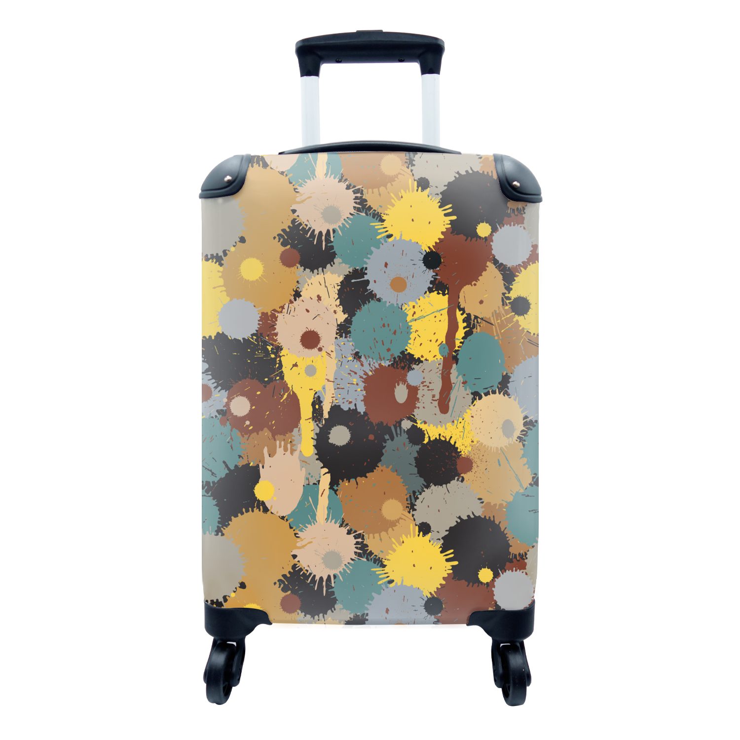 MuchoWow Handgepäckkoffer Paintball - Camouflage - Muster - Farbe, 4 Rollen, Reisetasche mit rollen, Handgepäck für Ferien, Trolley, Reisekoffer