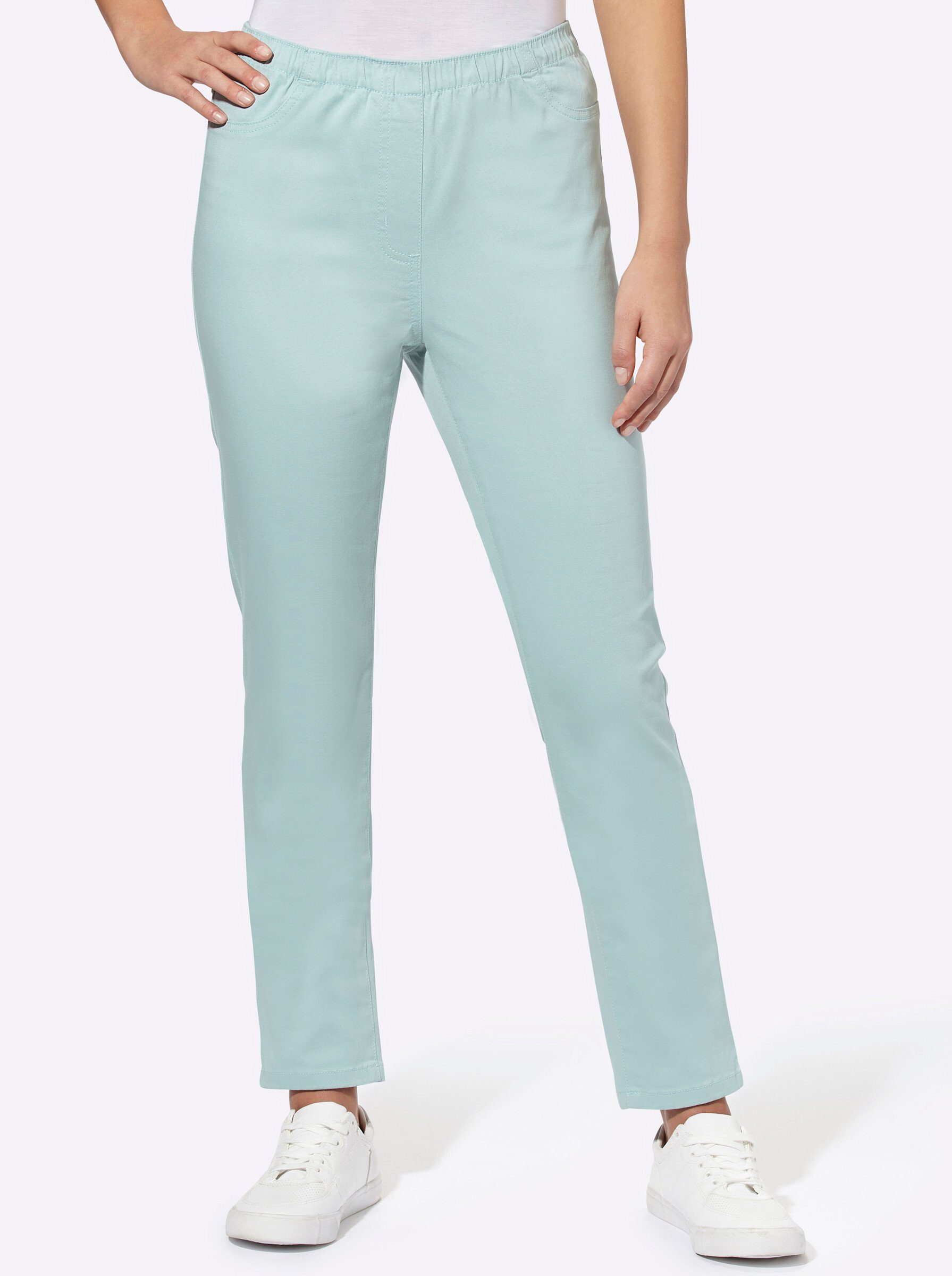 Sieh an! Bequeme Jeans mint | Slim-Fit Jeans