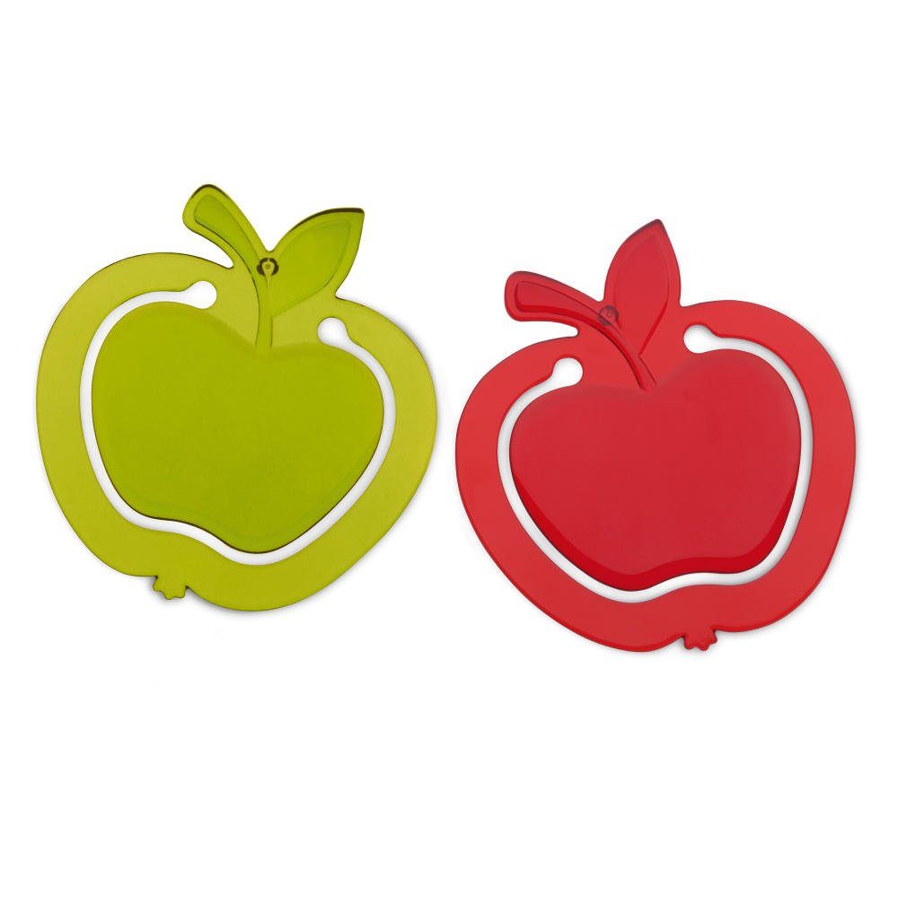 KOZIOL Mini Olivgrün Apple / Transparent Lesezeichen Rot