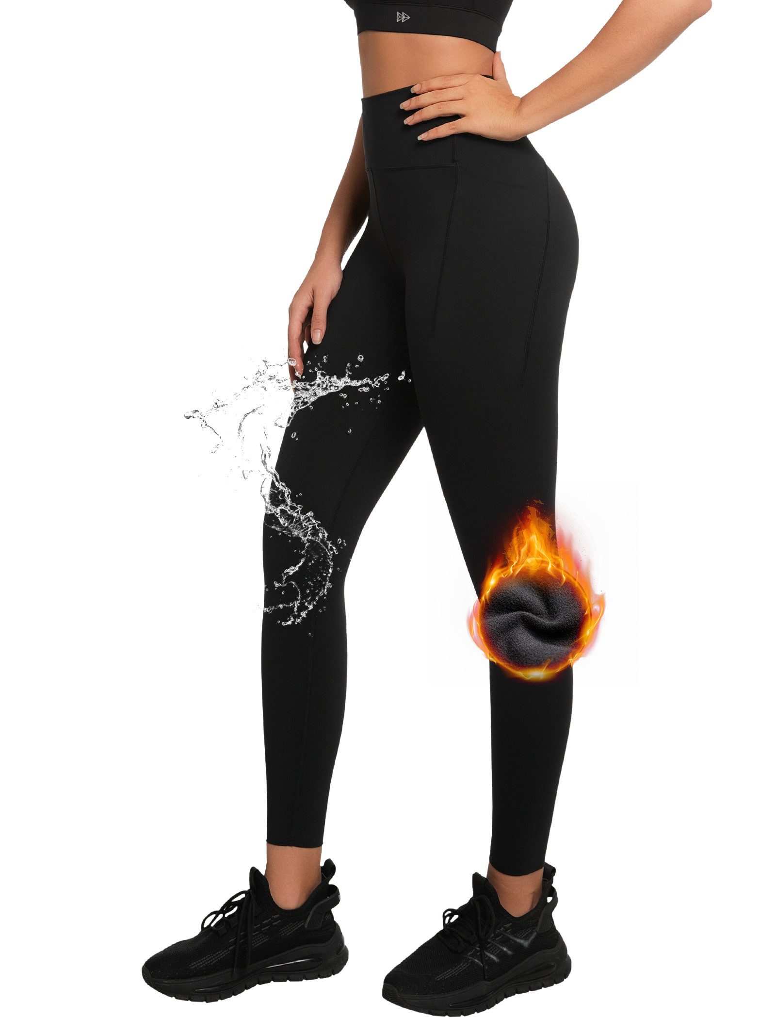 Yvette Thermoleggings Wasserabweisender Gefütterte Leggings Winter günstig online kaufen