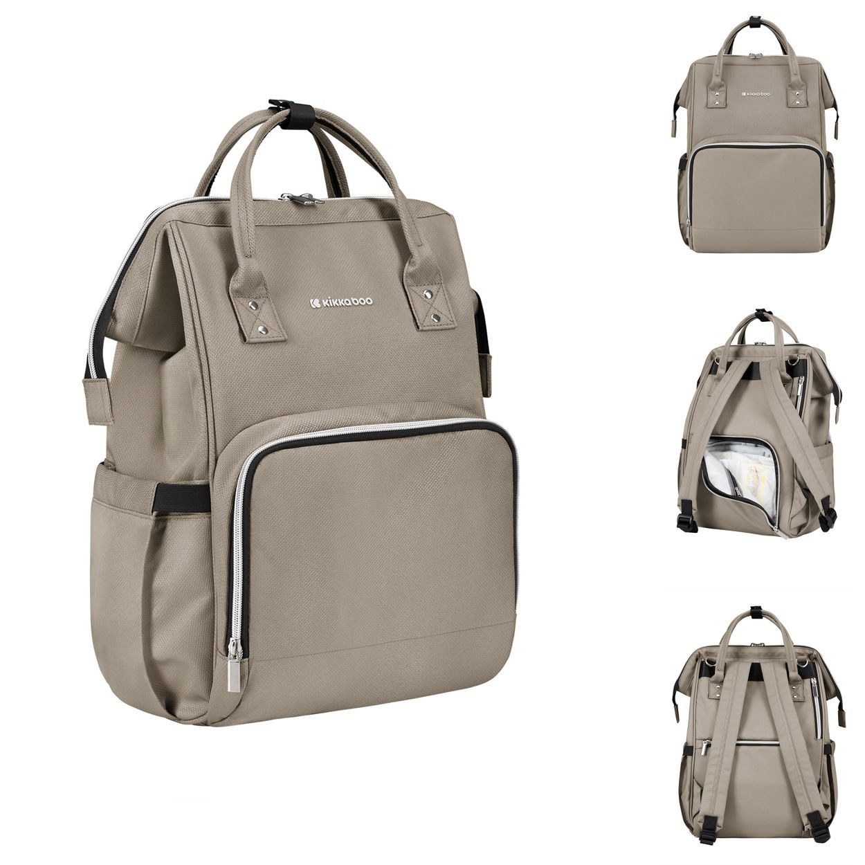 Kikkaboo Wickeltasche Wickeltasche Siena (1-tlg), Rucksack, Wickelunterlage, Grifflänge einstellbar