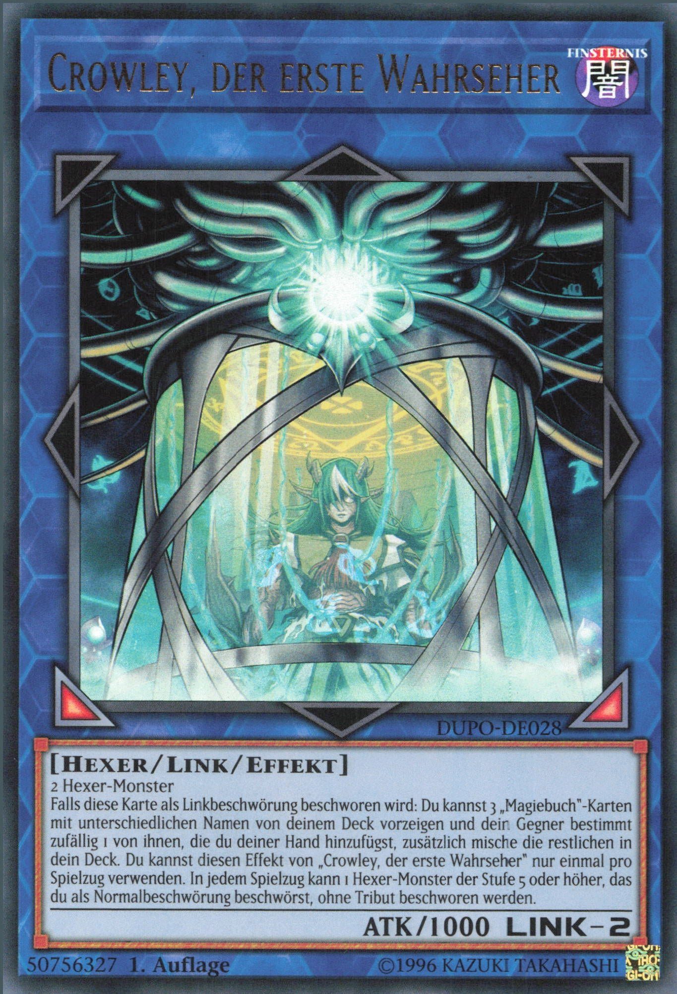 ReCollectibles Sammelkarte YuGiOh Karte Crowley, der erste Wahrseher ...