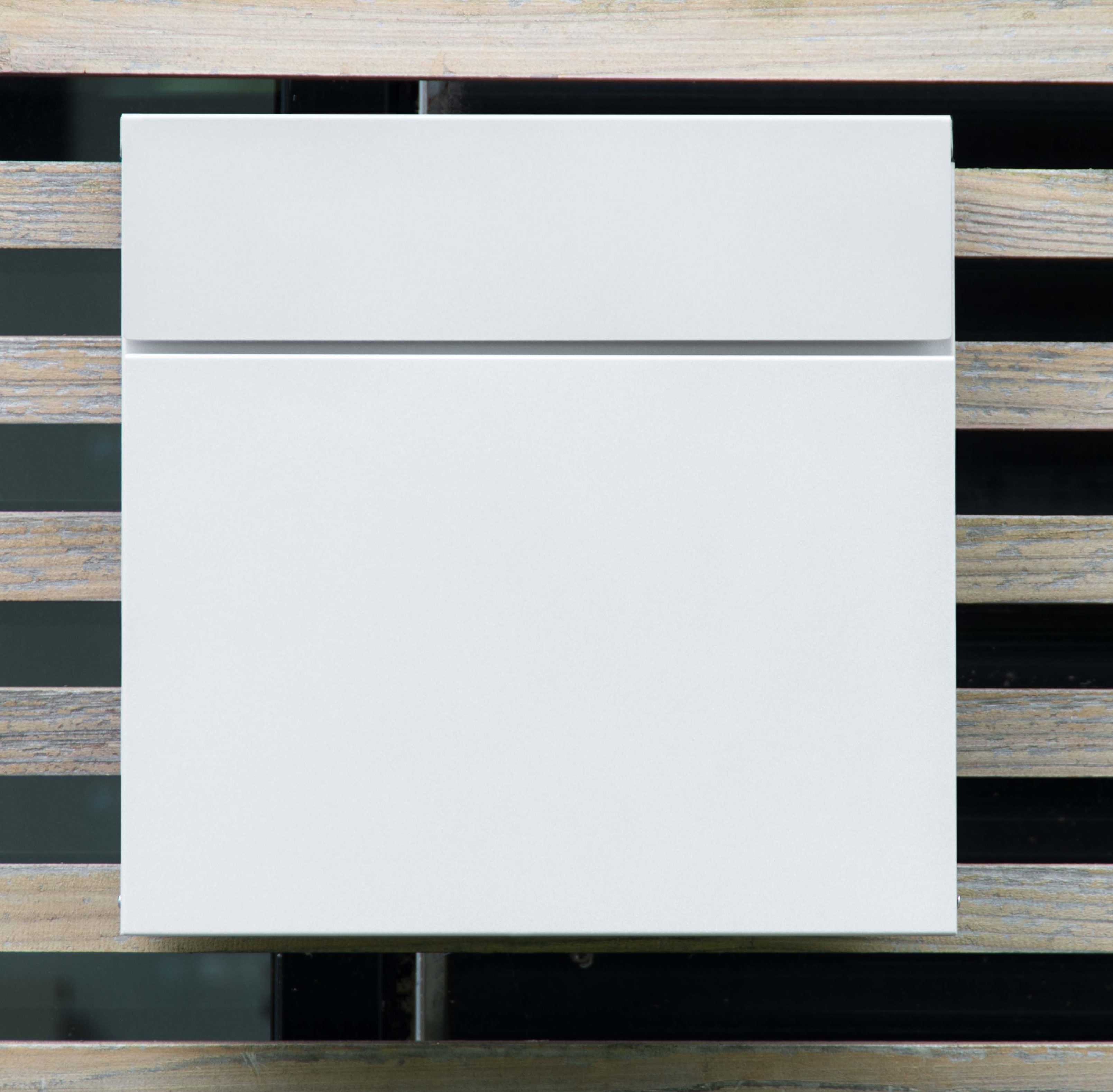 Radius Briefkasten Design Wandriefkasten Letterman 6 Postkasten Wandmontage, mit Zeitungsfach