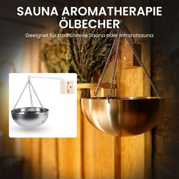 MAGICSHE Sauna-Aufgussset Sauna Aromaschale,Edelstahl Sauna Schale (1-tlg) für Saunaöle, ätherische Öle und Spa Behandlungen