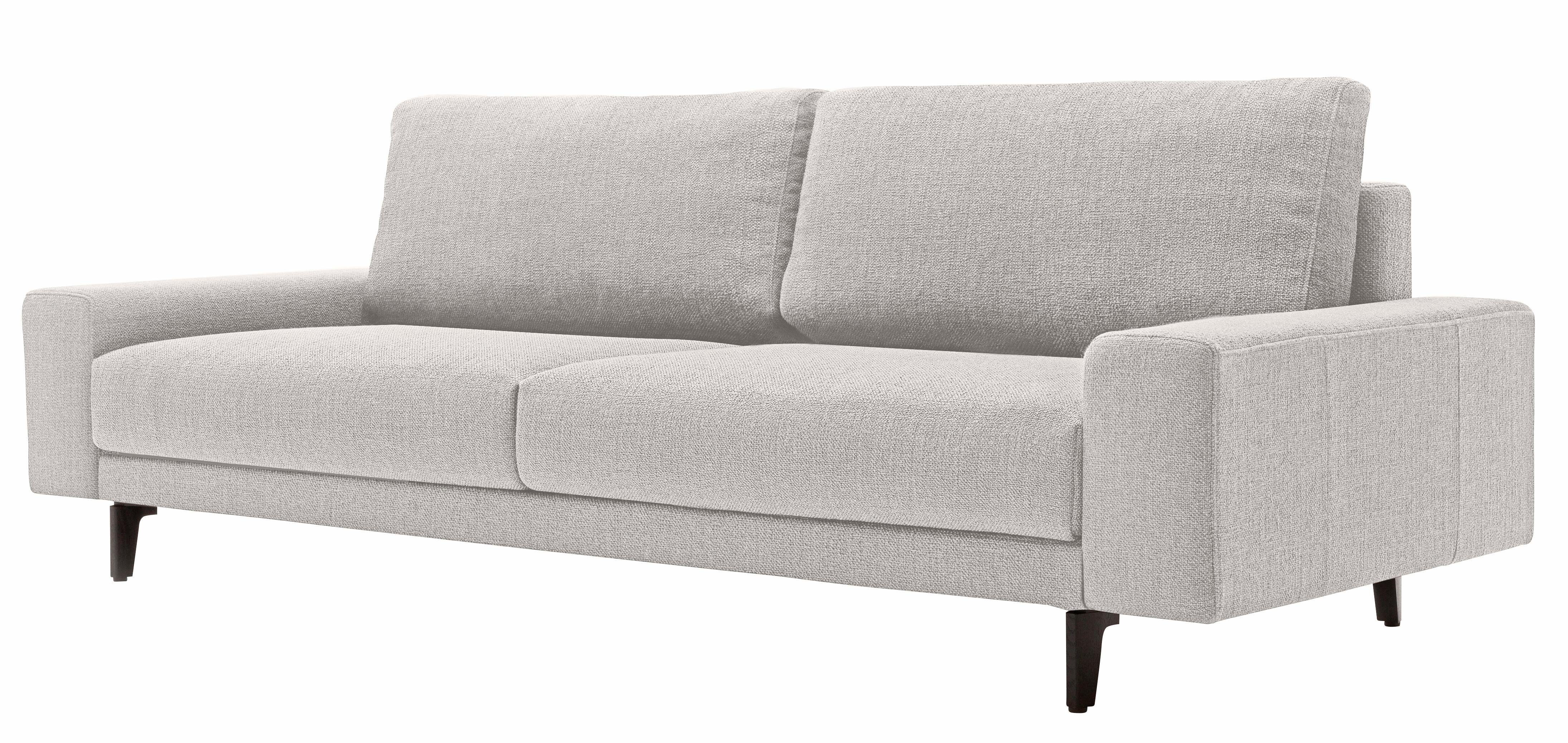 hülsta sofa 3-Sitzer hs.450, Armlehne breit niedrig, Alugussfüße in umbragrau, Breite 220 cm