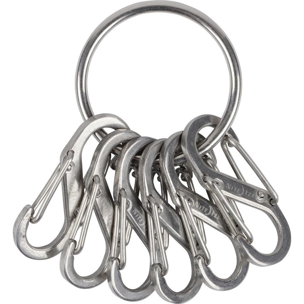 Schlüsselanhänger NITE Ize Schlüsselring NI-KRGS-11-R3 KeyRing 6 S-Biner Silber 1 St.