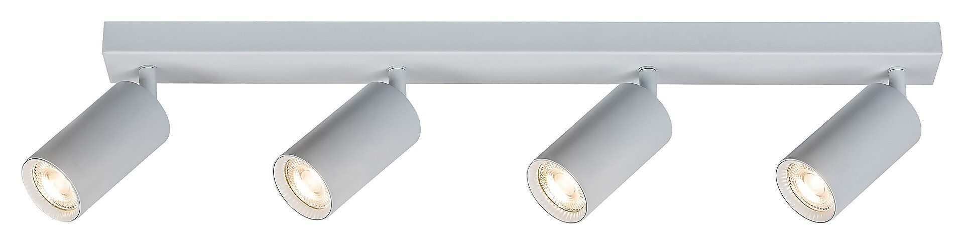 Rabalux LED Deckenspots "Solo" 4-flammig, Metall, weiß, rund, GU10, ø55mm
