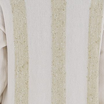 Ital-Design Cardigan Damen Freizeit Glitzer Gestreift Stretch Strickjacke & Cardigan in Weiß