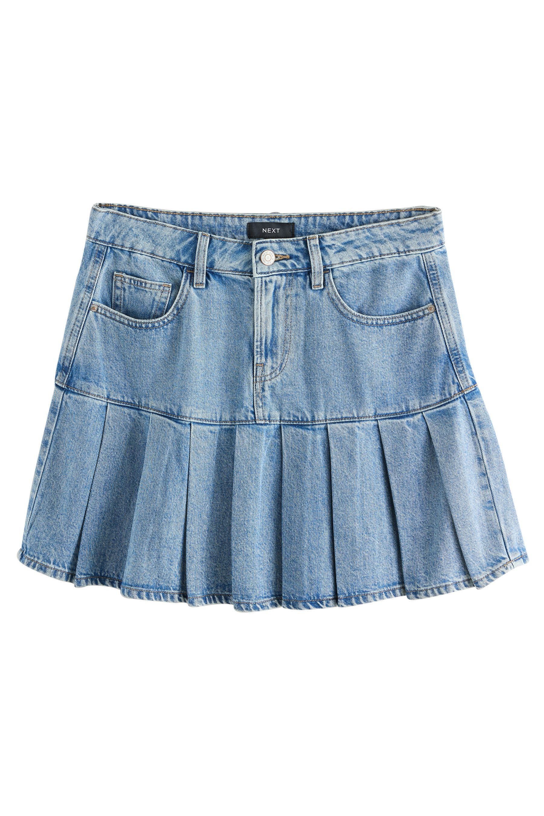 Next Minirock Denim-Minirock mit Falten (1-tlg) günstig online kaufen