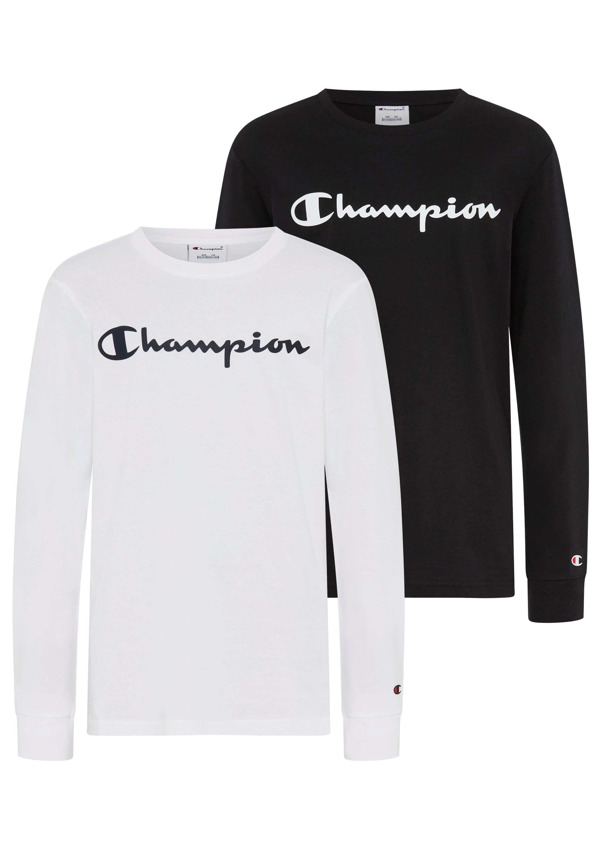 Champion Langarmshirt (Packung, 2-tlg) im Doppelpack