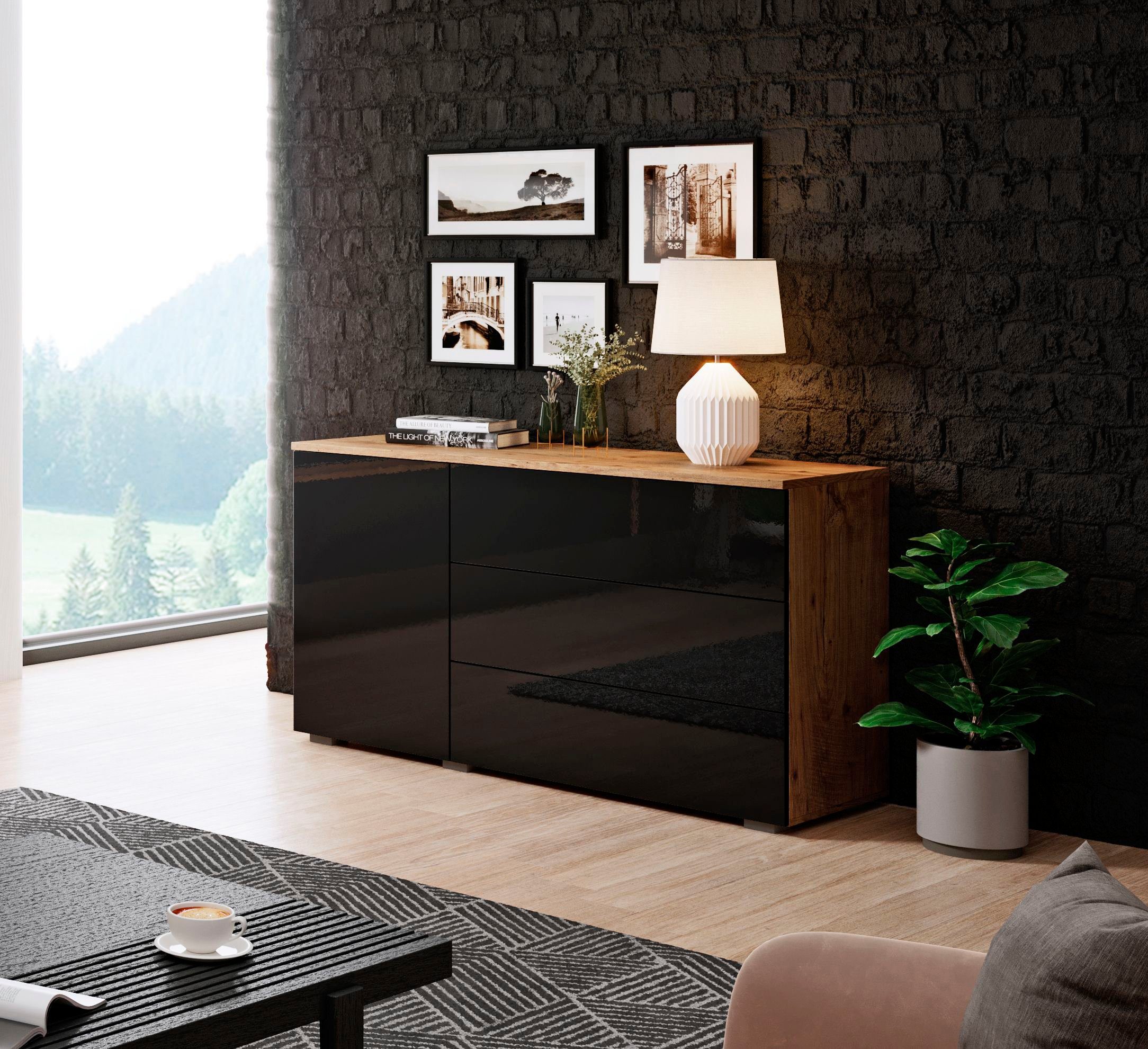 INOSIGN Sideboard PARIS (1 St), Moderne 110cm breite grifflose Kommode, vie günstig online kaufen