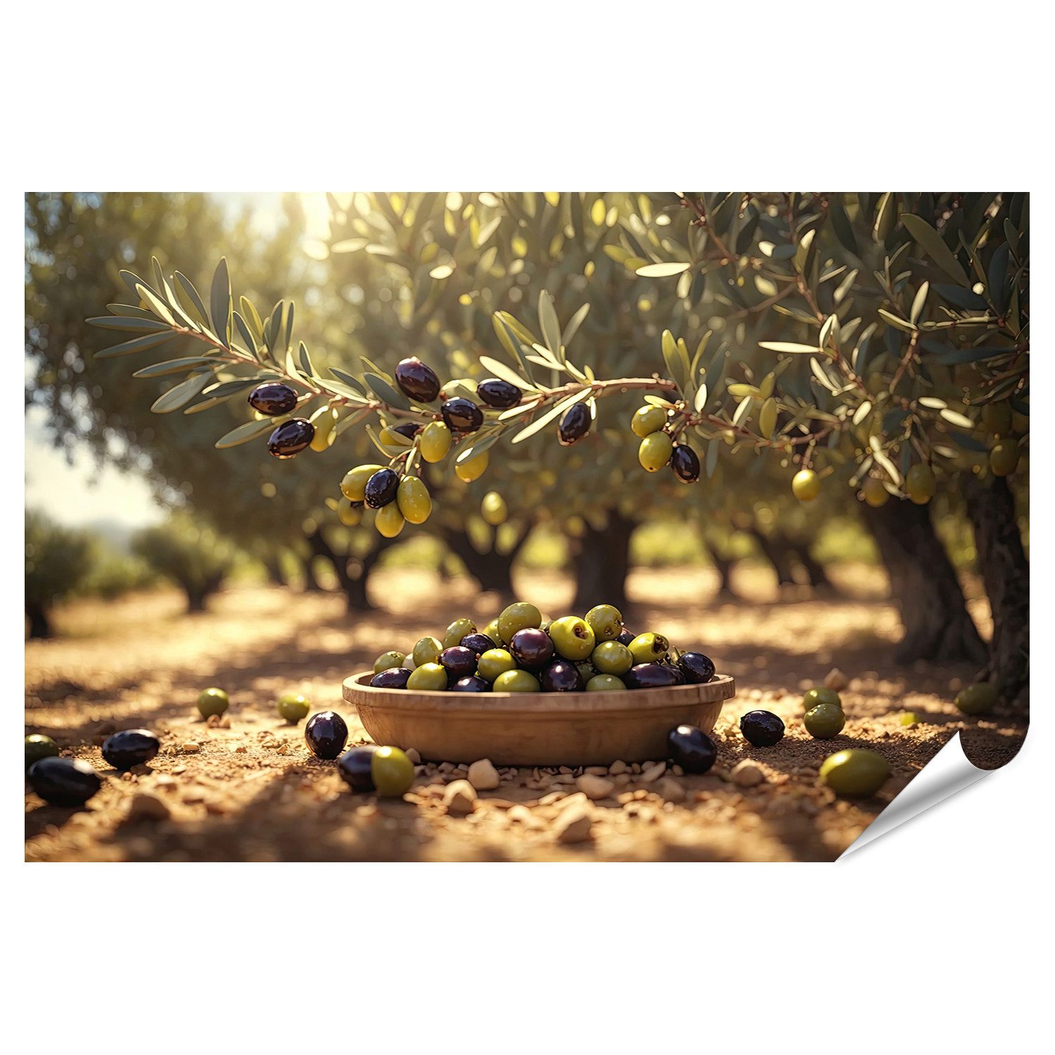 islandburner Poster Köstliche Oliven Malerischer Olivenhain Köstliche Oliven Mal Bilder
