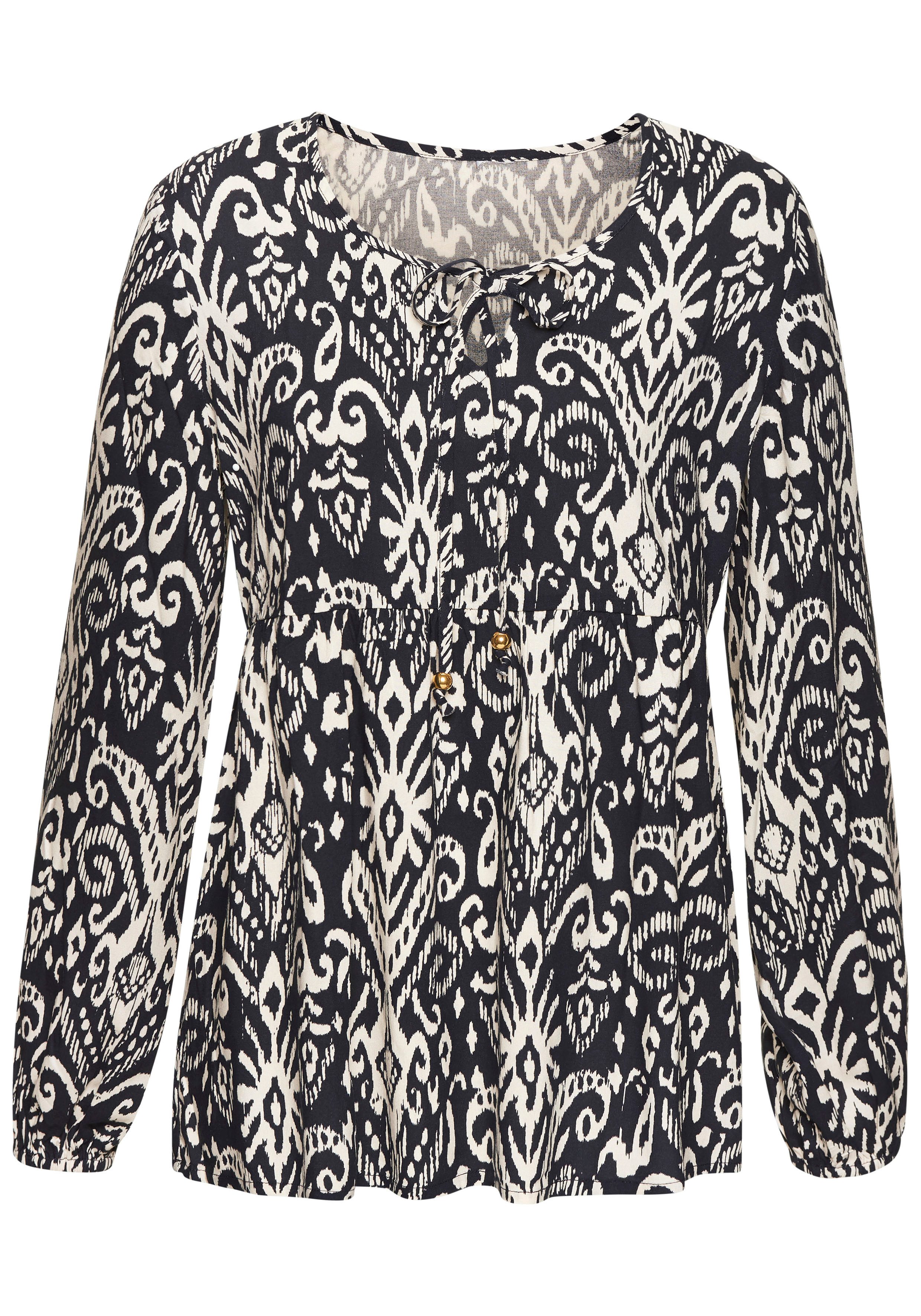 Vivance Langarmbluse mit Ballonärmeln, luftige Tunika mit lockerem Schnitt, Boho-Style. € 39,99