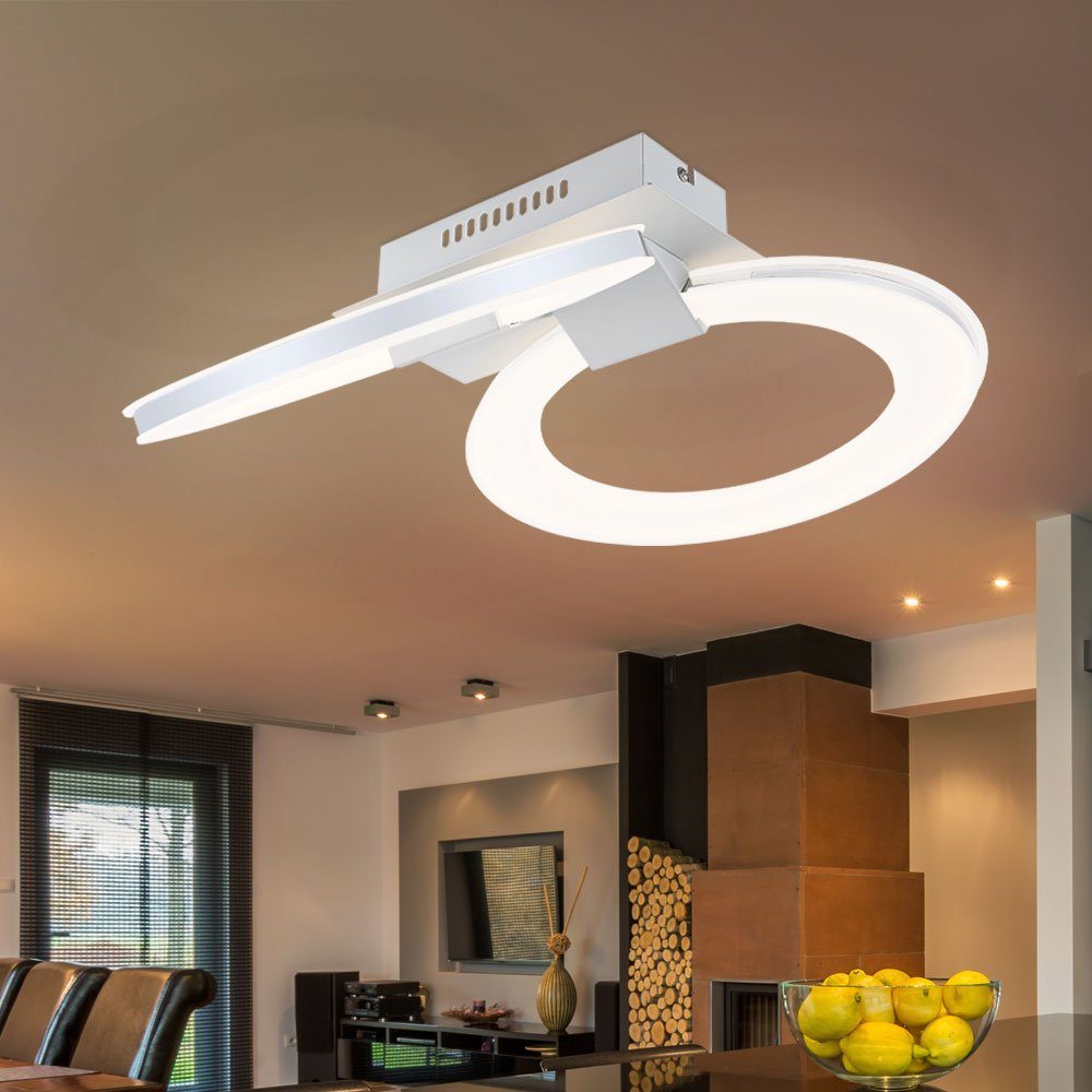 Globo LED Deckenleuchte, Leuchtmittel LED Strahler 2 Wohnzimmerlampe Deckenlampe Deckenleuchte Flammig inklusive, Warmweiß