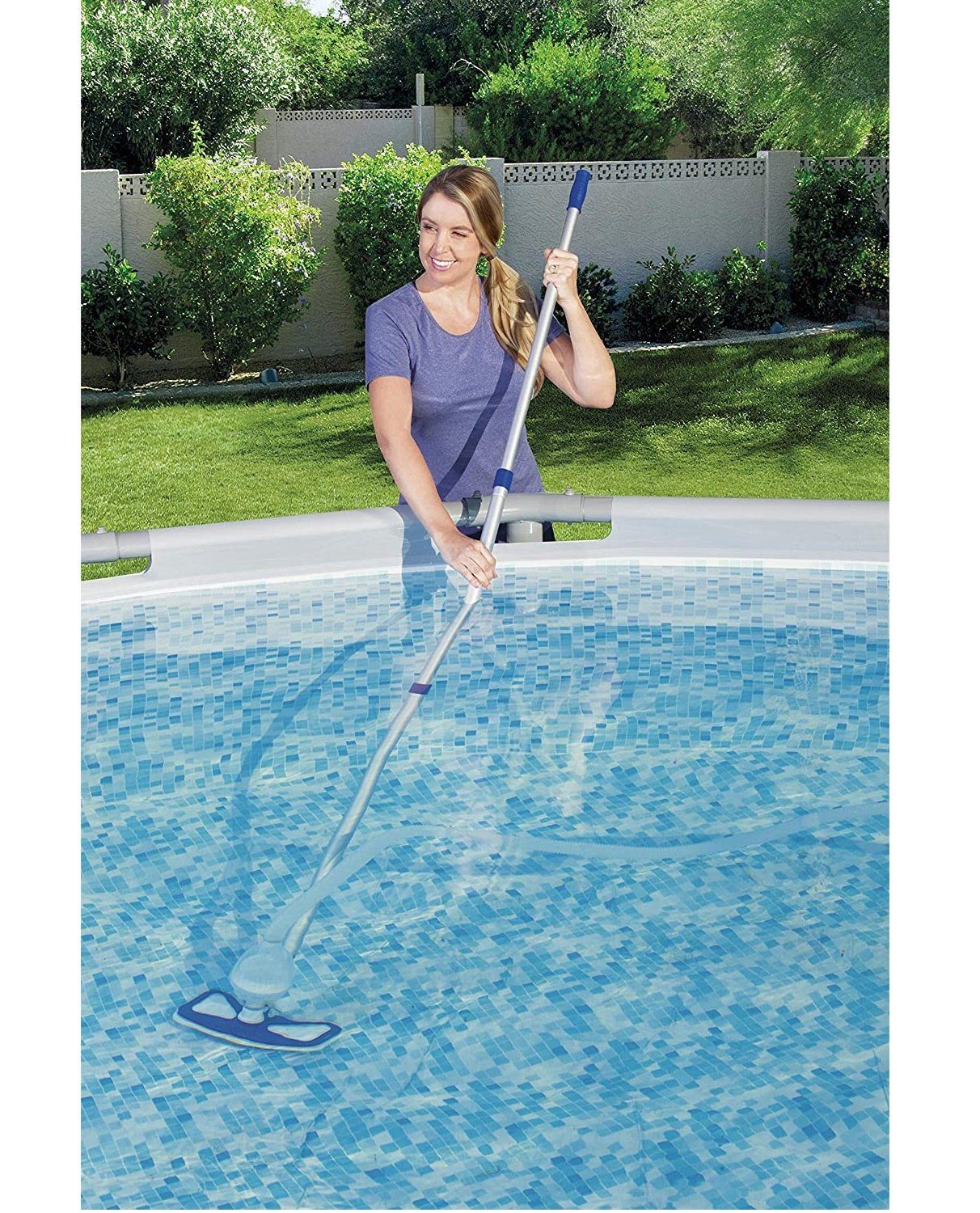 Bestway Pool Bestway Pool-Reinigungsset mit Vakuum-Sauger und Kescher, Für saubere Pools, einfache Handhabung