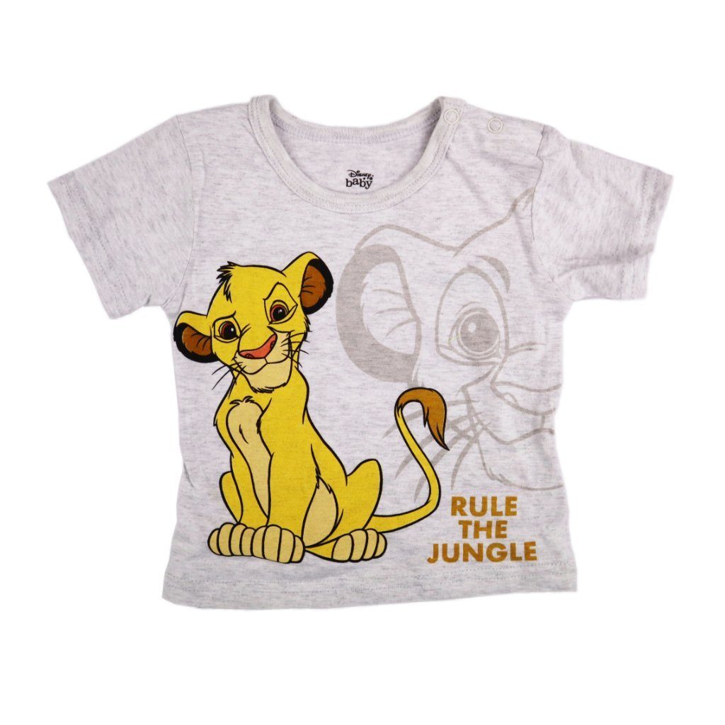 62 König 100% Baumwolle plus 86, Simba Baby Grün der Print-Shirt Shorts Gr. bis T-Shirt Löwen Disney