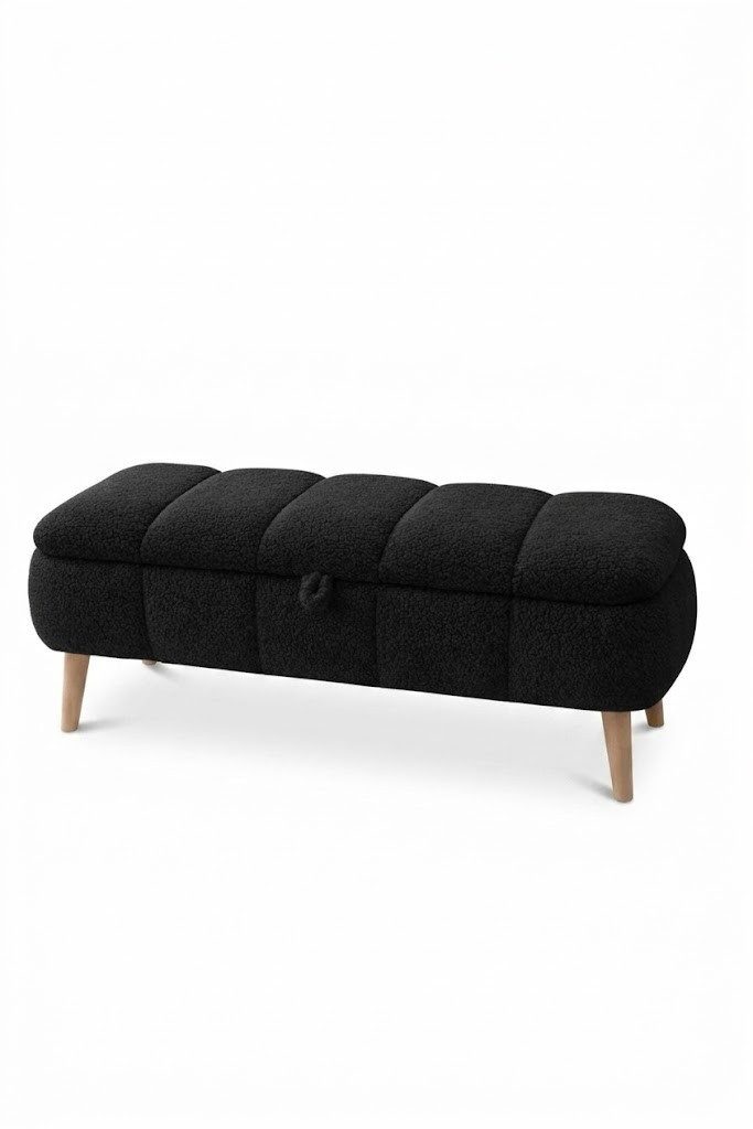 Skye Decor Polsterbank Snug Japandi (1-St), Gepolsterte Sitzbank in Teddy-Optik, mit Stauraum