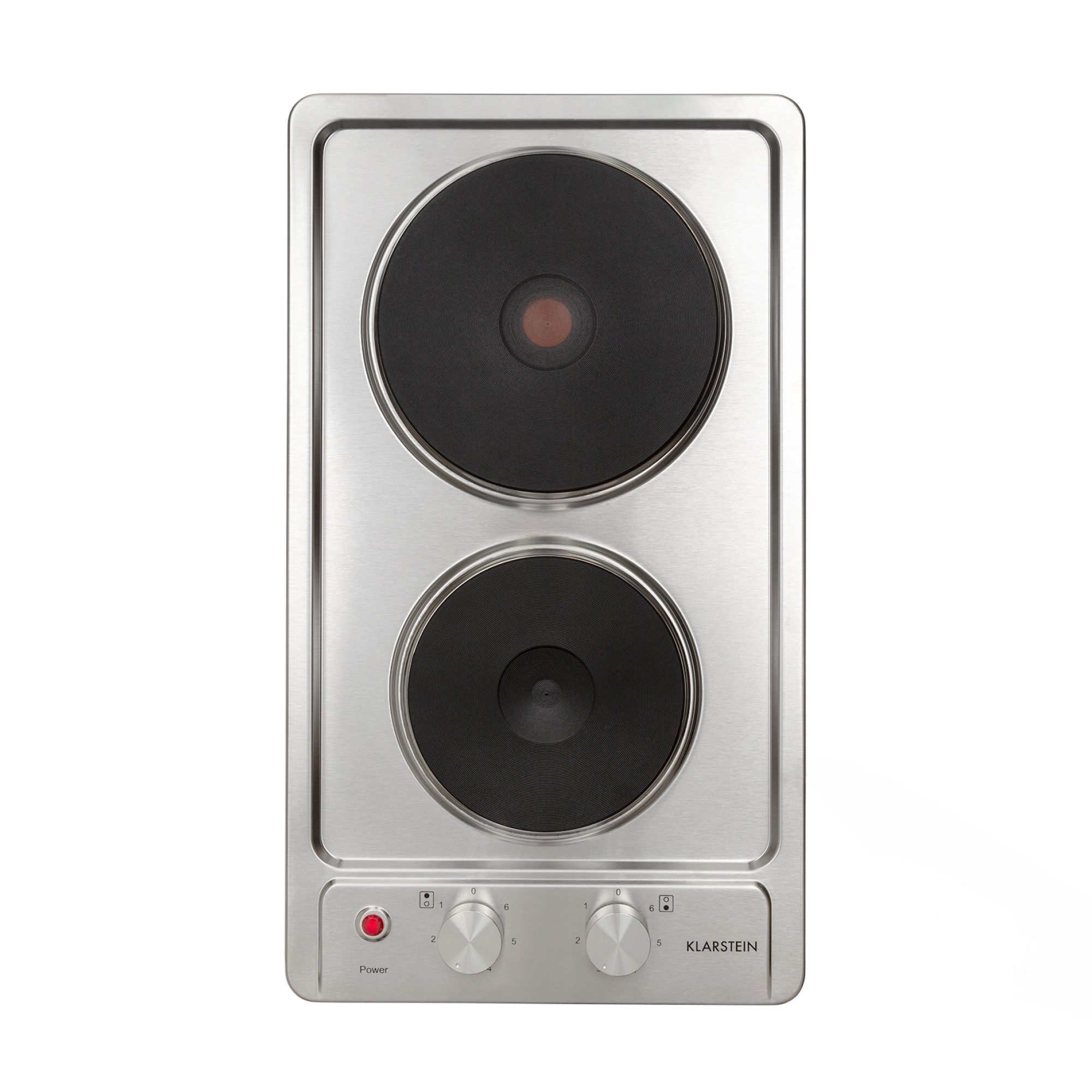 Klarstein Doppelkochplatte Appetito Domino Elektrokochfeld, Kochplatte 2 Platten Glaskeramik Kochfeld Elektrokochfeld