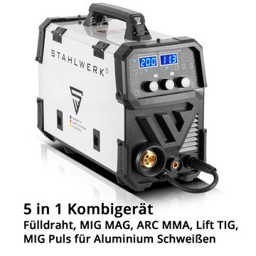 STAHLWERK Inverterschweißgerät Schweißgerät MIG MAG 200 Spot Puls Pro, 20 - 180 A