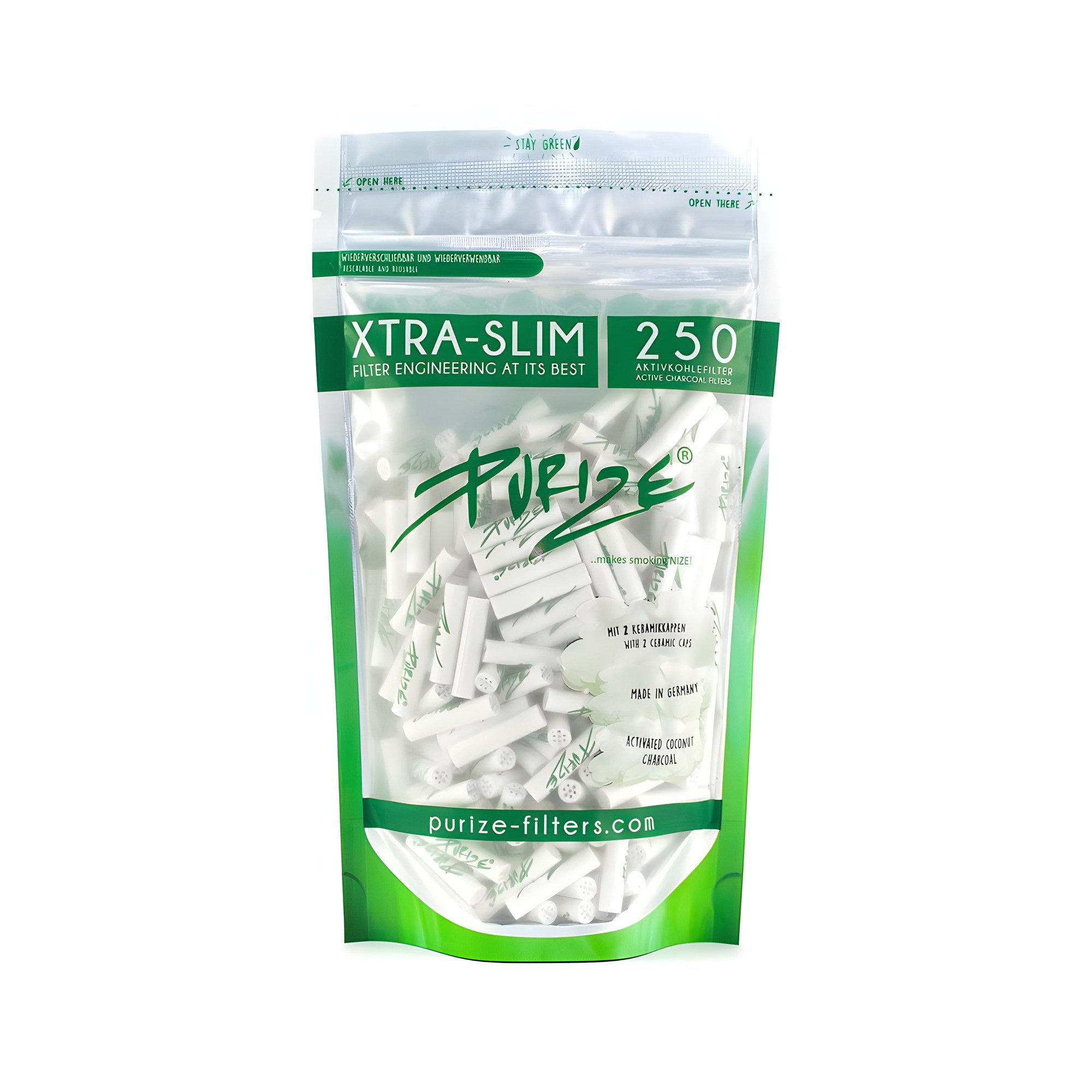 Purize Aktivkohlefilter PURIZE Aktivkohlefilter, Weiß, Extra Slim, Ø 5,9mm, 250 Stk.