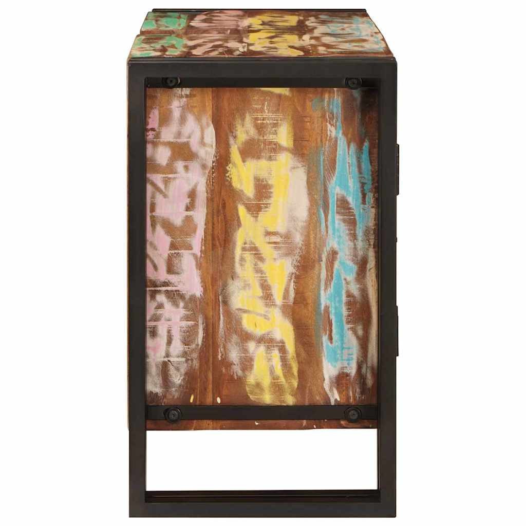 vidaXL Badezimmerspiegelschrank Waschbeckenunterschrank Mehrfarbig Massives upgecyceltes Holz (1-St)