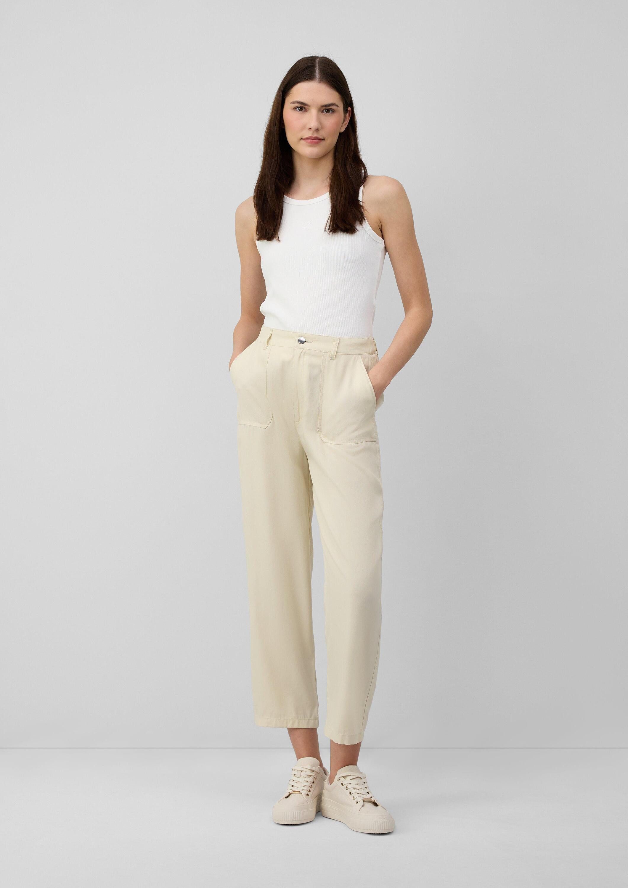 s.Oliver 7/8-Hose Hose Cropped Barrel-Leg-Hose im Relaxed Fit mit Elastikbu günstig online kaufen