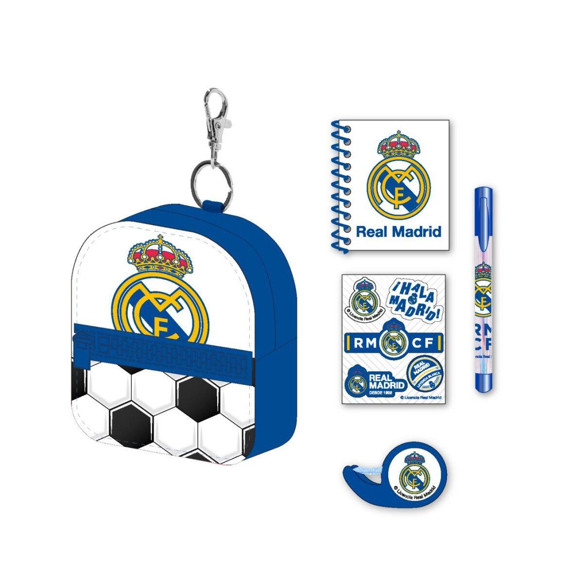 Real Madrid Kulturbeutel Real Madrid Mini-Tasche & Schlüsselanhänger Fan-Set