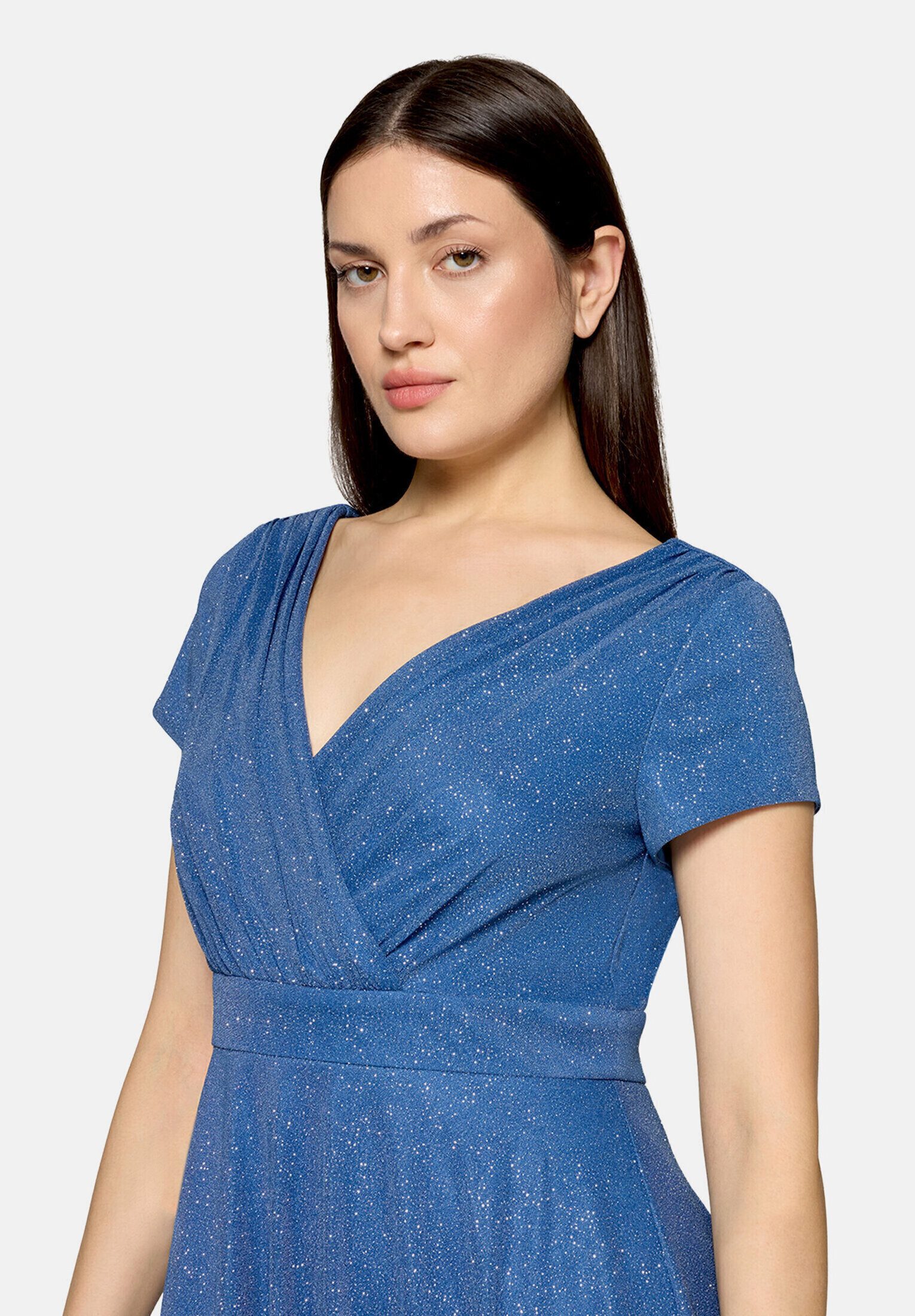 Vera Mont Cocktailkleid Damen im Glitzer-Look Stoff