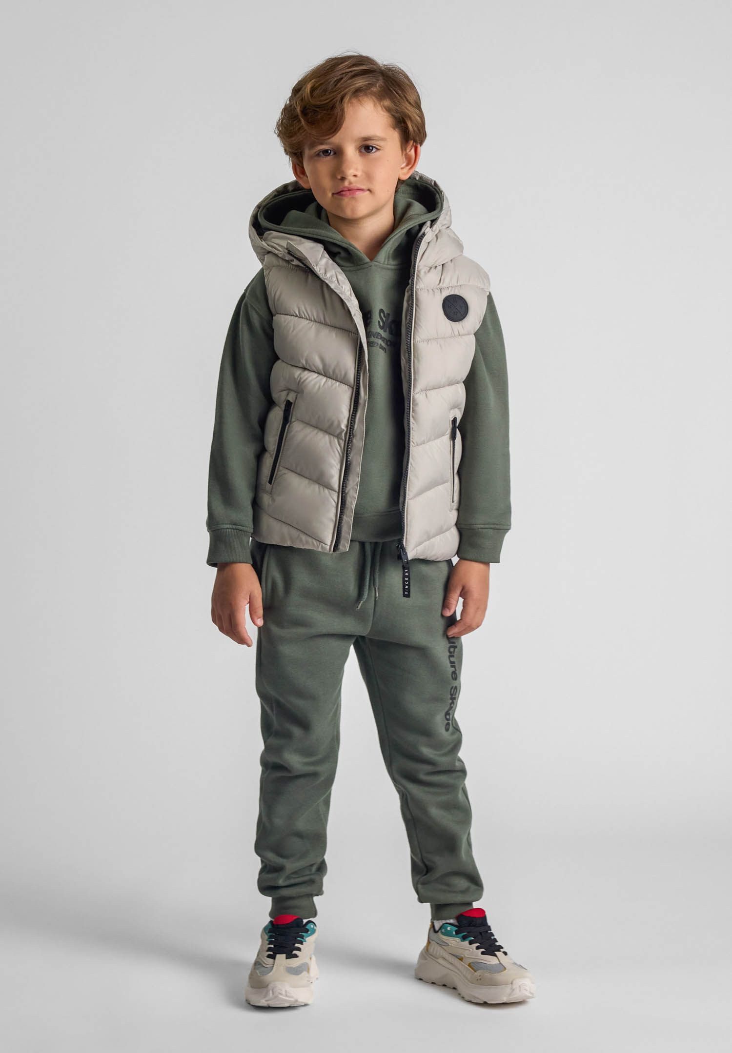 MINOTI Steppweste Steppweste mit reflektierendem Print   (2y-14y) günstig online kaufen