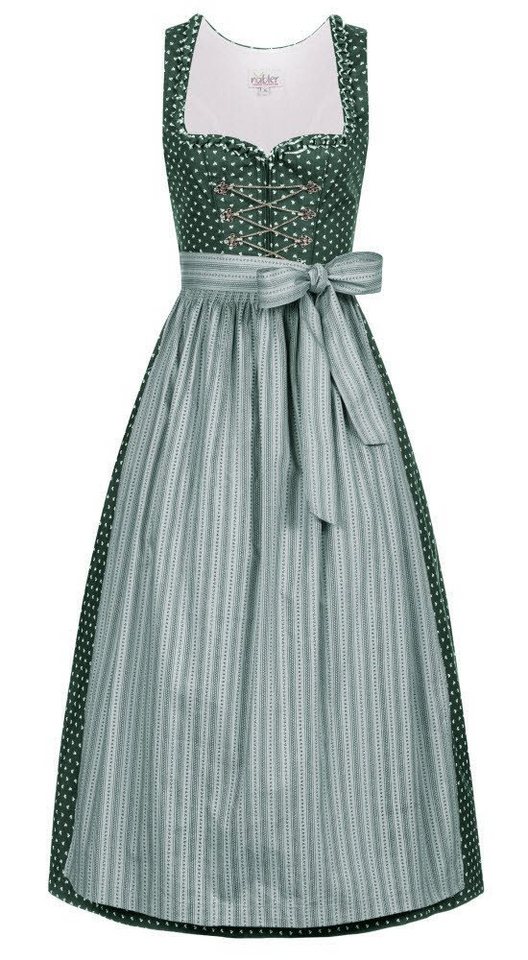 Nübler Dirndl Langes Dirndl Thea in Petrol von Nübler - Rocklänge 90 cm (Dirndl Set lang THEA, Dirndl Kleid mit Schürze) Moderne Tracht im bayerischen Stil - Trachtenmode Damen