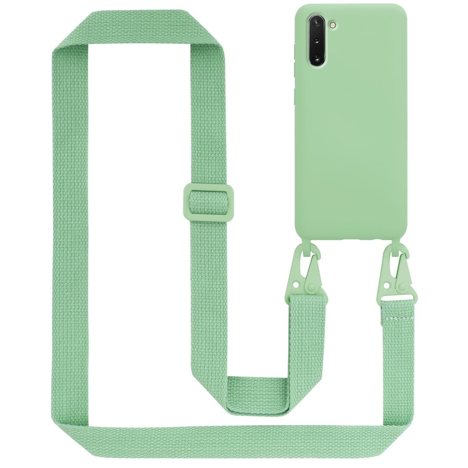 Cadorabo Handyhülle für Samsung Galaxy NOTE 10 Kette Samsung Galaxy NOTE 10, TPU Silikon Handy Schutzhülle - Hülle - Liquid Style - mit Handykette
