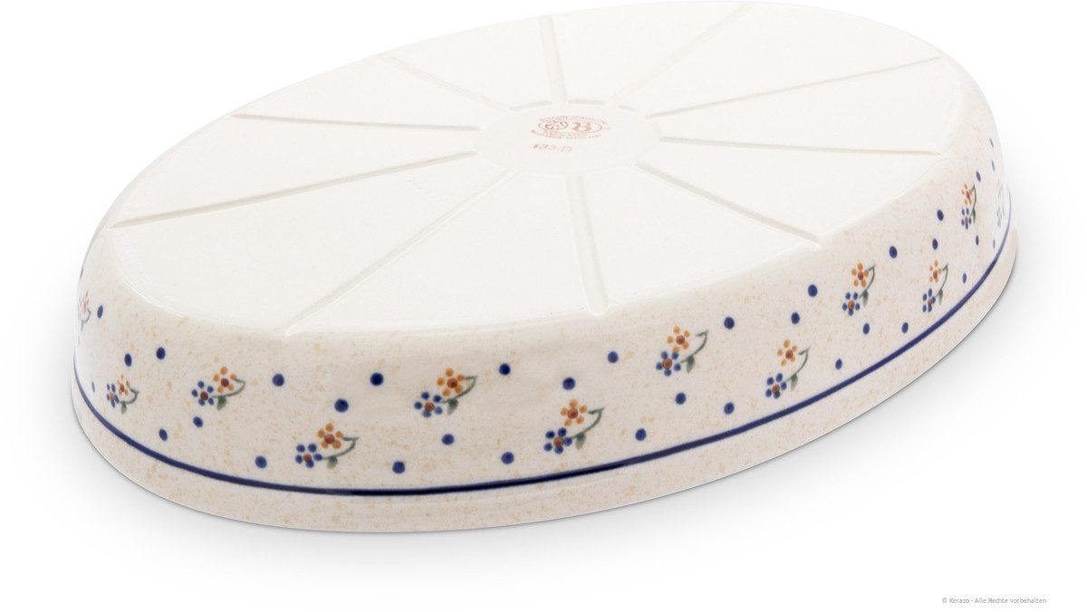 Bunzlauer Keramik Auflaufform Original Bunzlauer Keramik 2,3L Auflaufform oval 35x27x6,5cm Dekor 111, Keramik