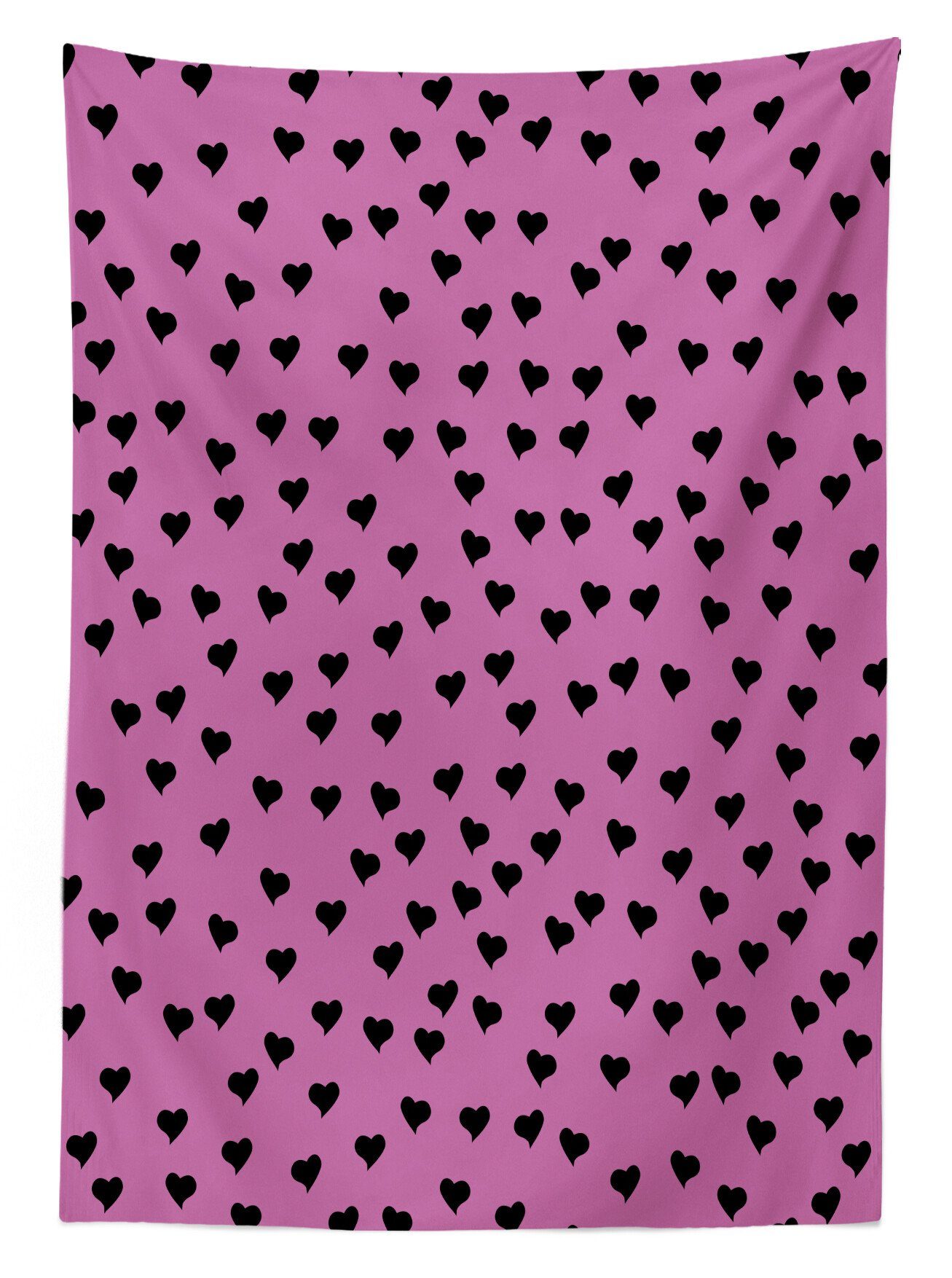 Abakuhaus Tischdecke Farbfest Waschbar Farben, Romantic Pink Bereich Hot den Black Außen Für geeignet Hearts Klare